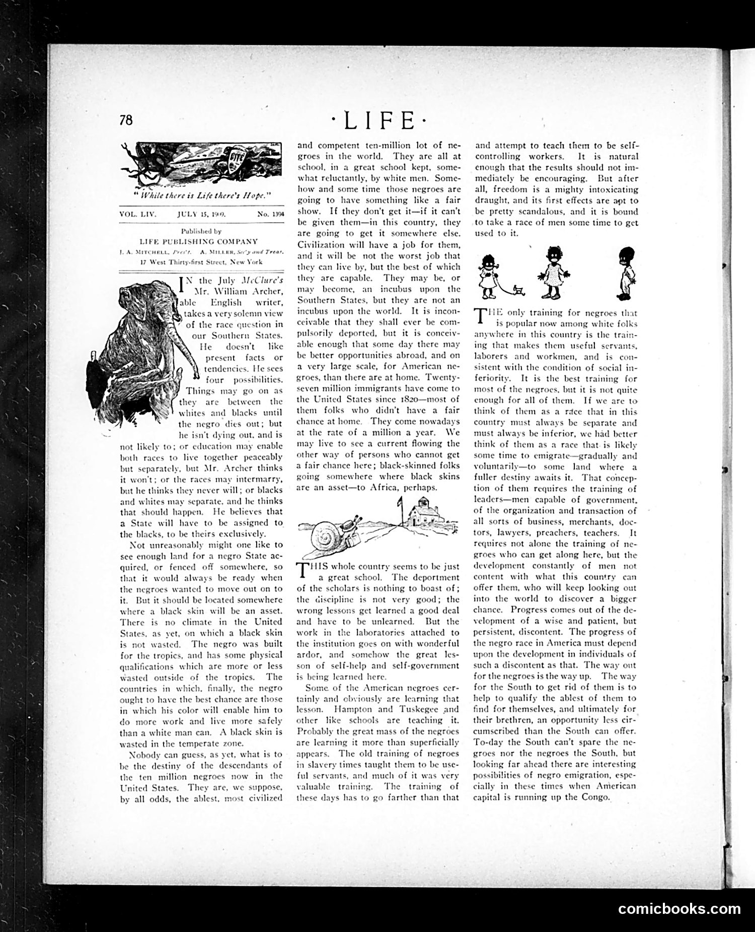 Life — July 15, 1909 — page 6: Life, 1909-07-15