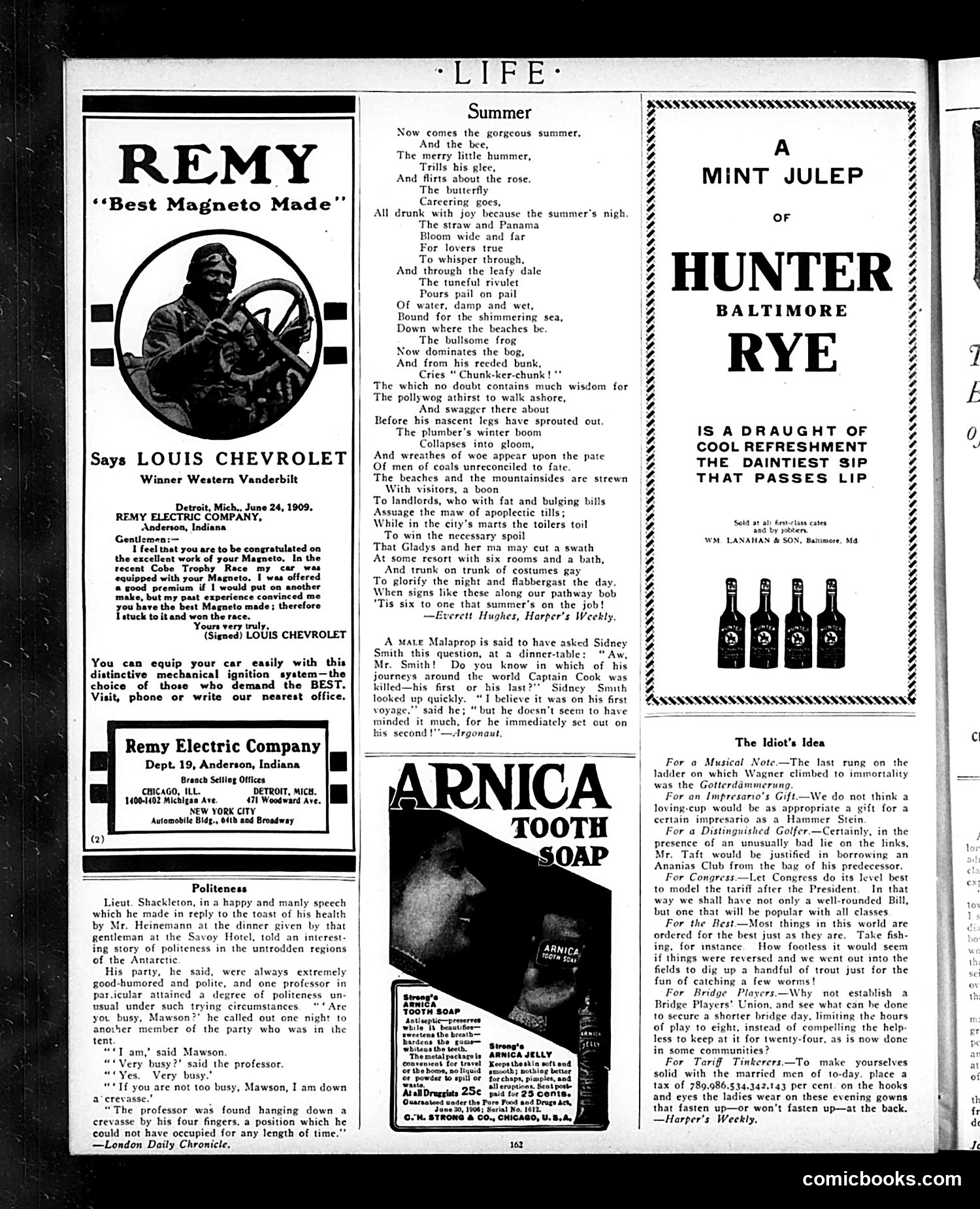 Life — August 5, 1909 — page 6: Life, 1909-08-05