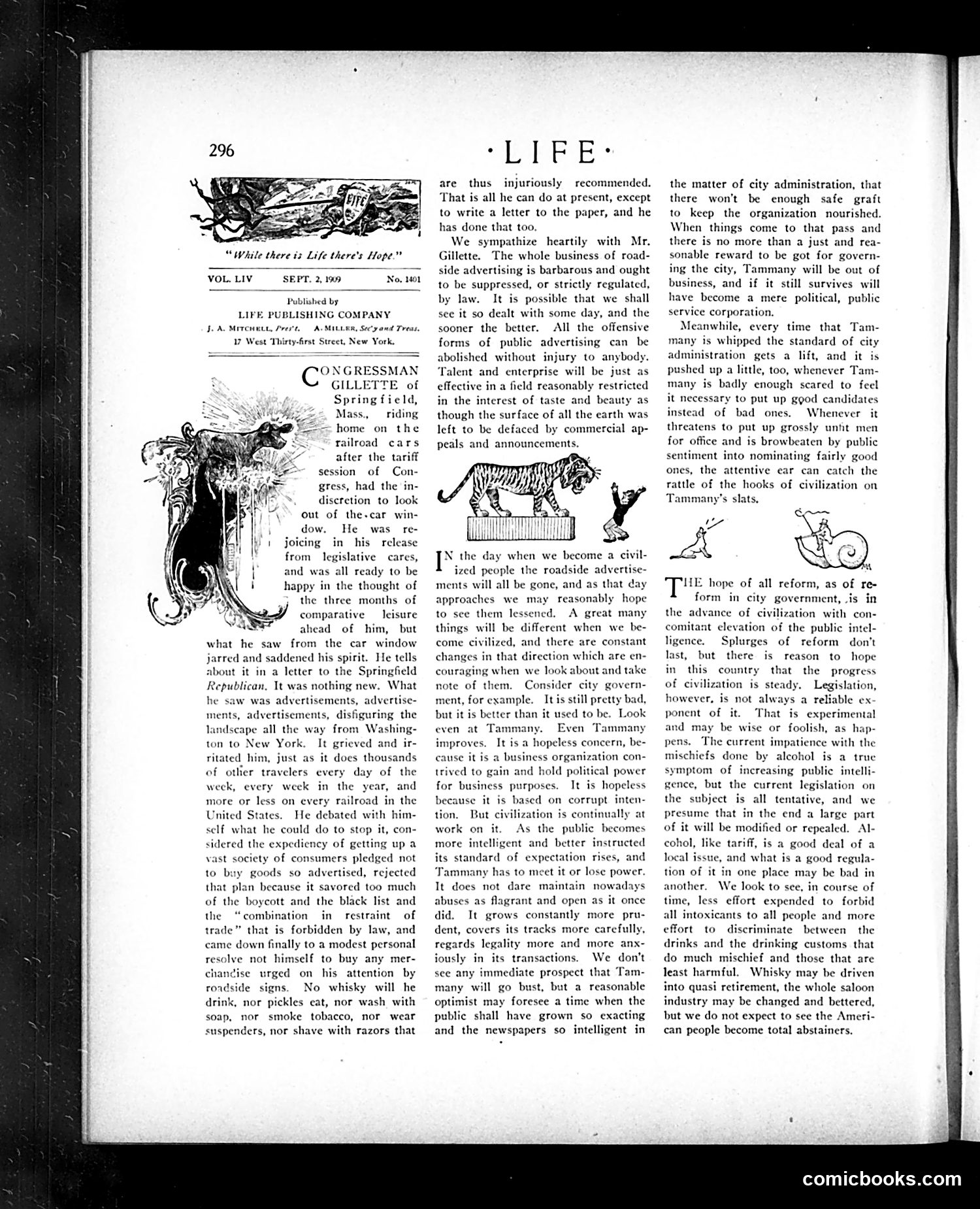 Life — September 2, 1909 — page 12: Life, 1909-09-02