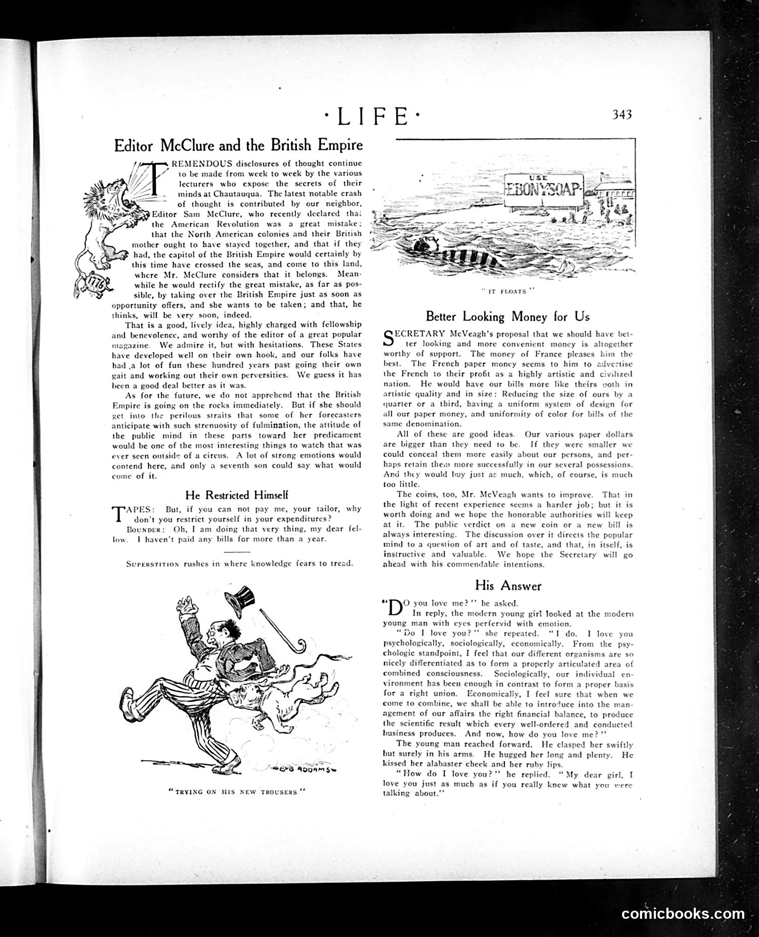 Life — September 9, 1909 — page 11: Life, 1909-09-09