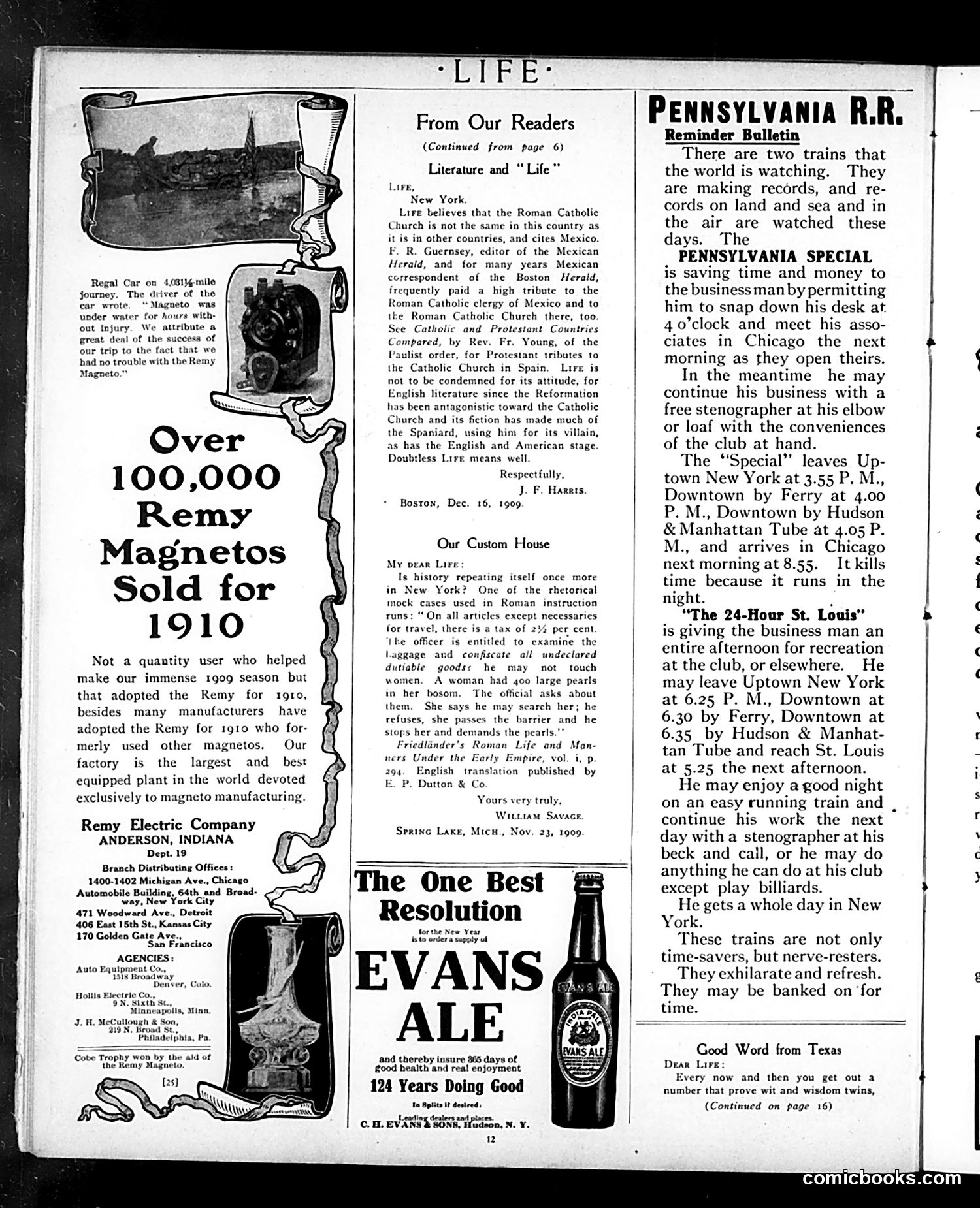 Life — January 6, 1910 — page 12: Life, 1910-01-06