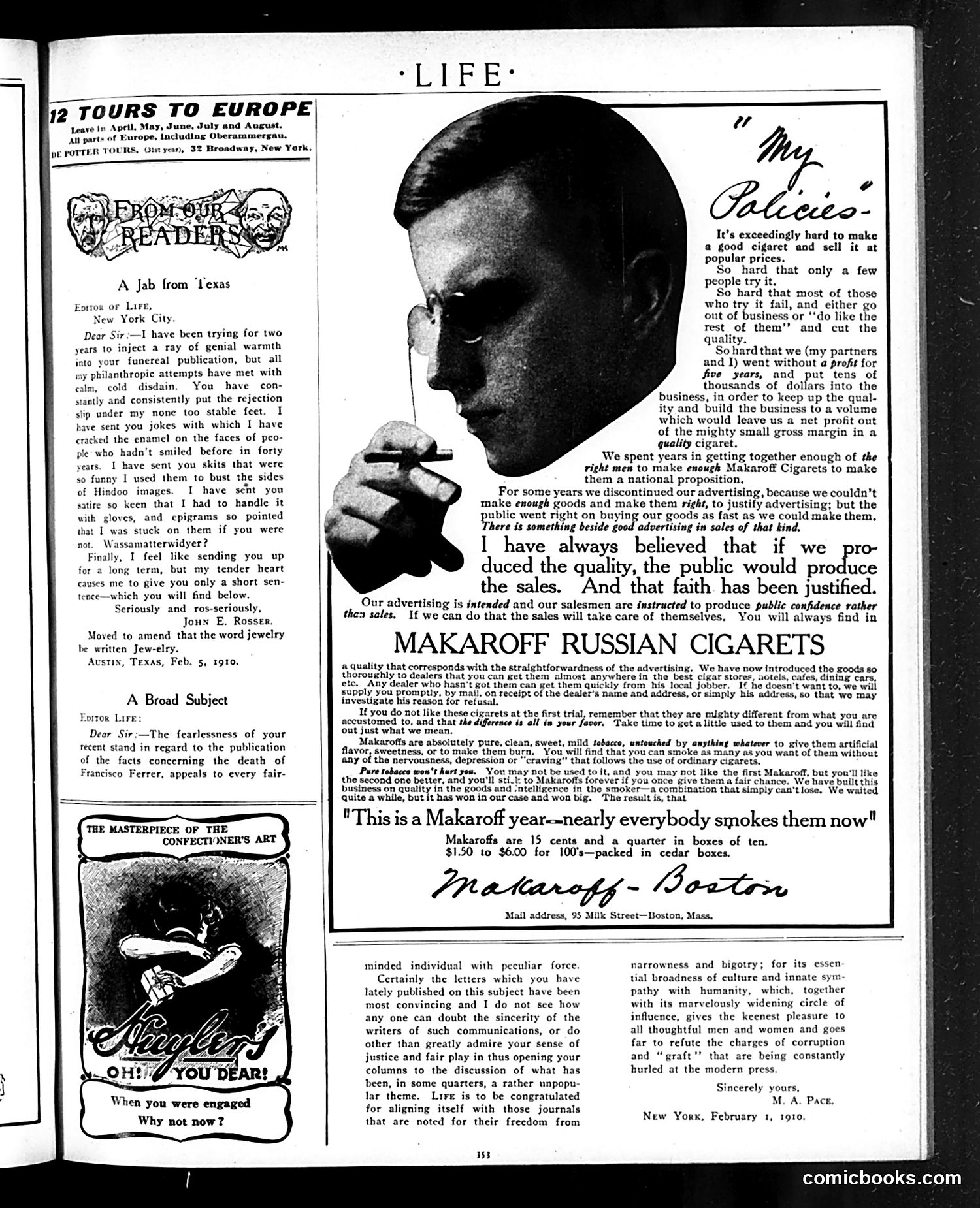Life — March 3, 1910 — page 9: Life, 1910-03-03