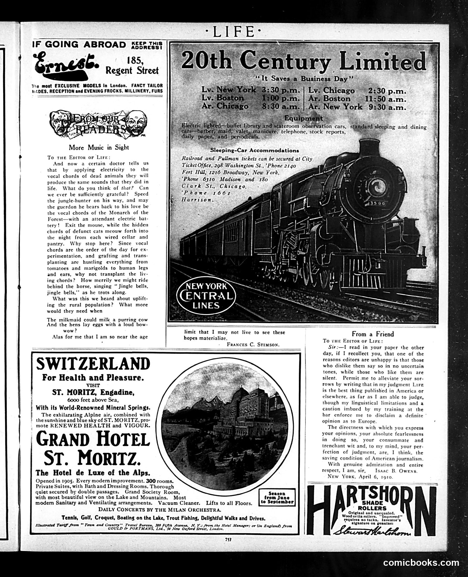 Life — April 28, 1910 — page 5: Life, 1910-04-28