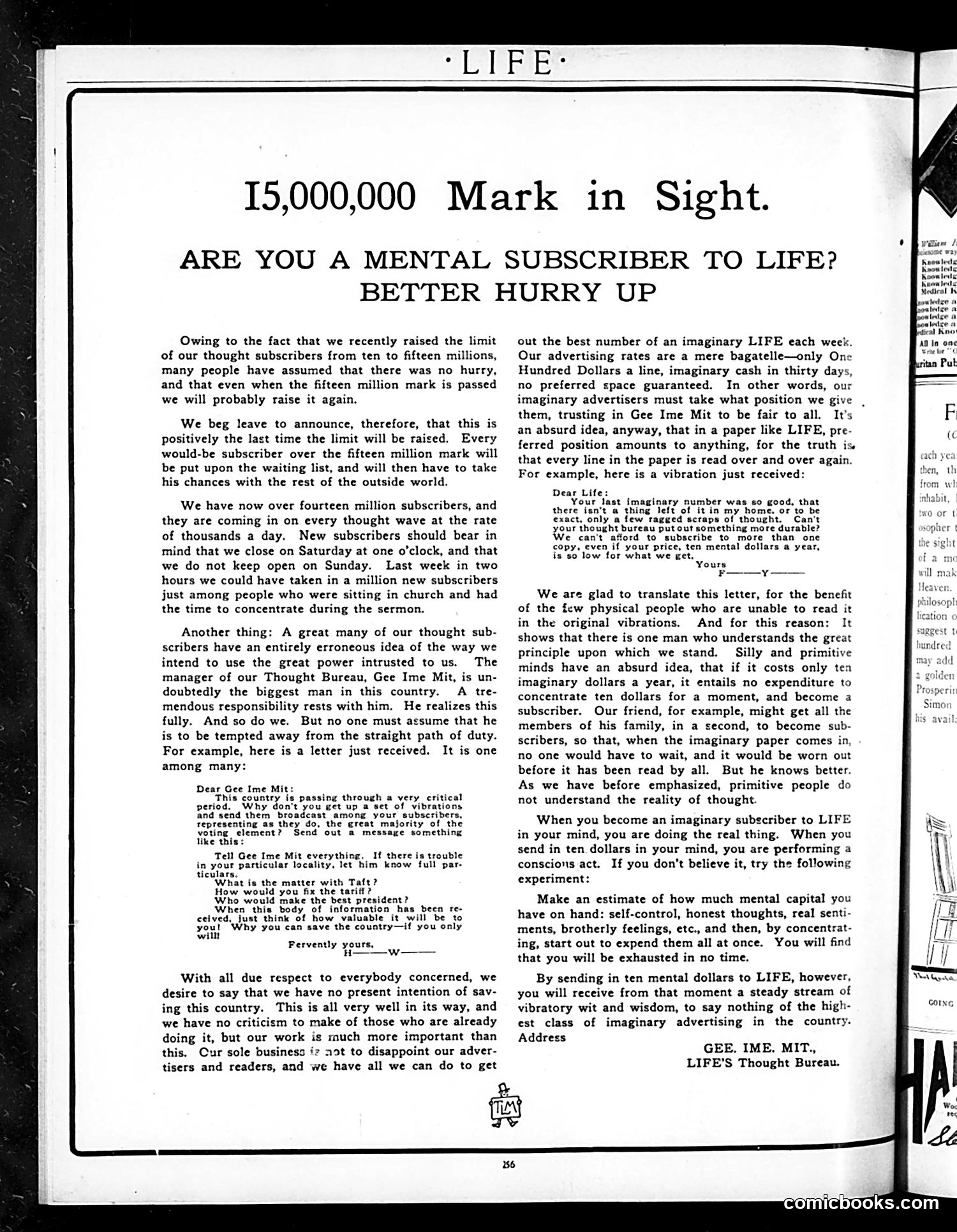 Life — August 18, 1910 — page 4: Life, 1910-08-18