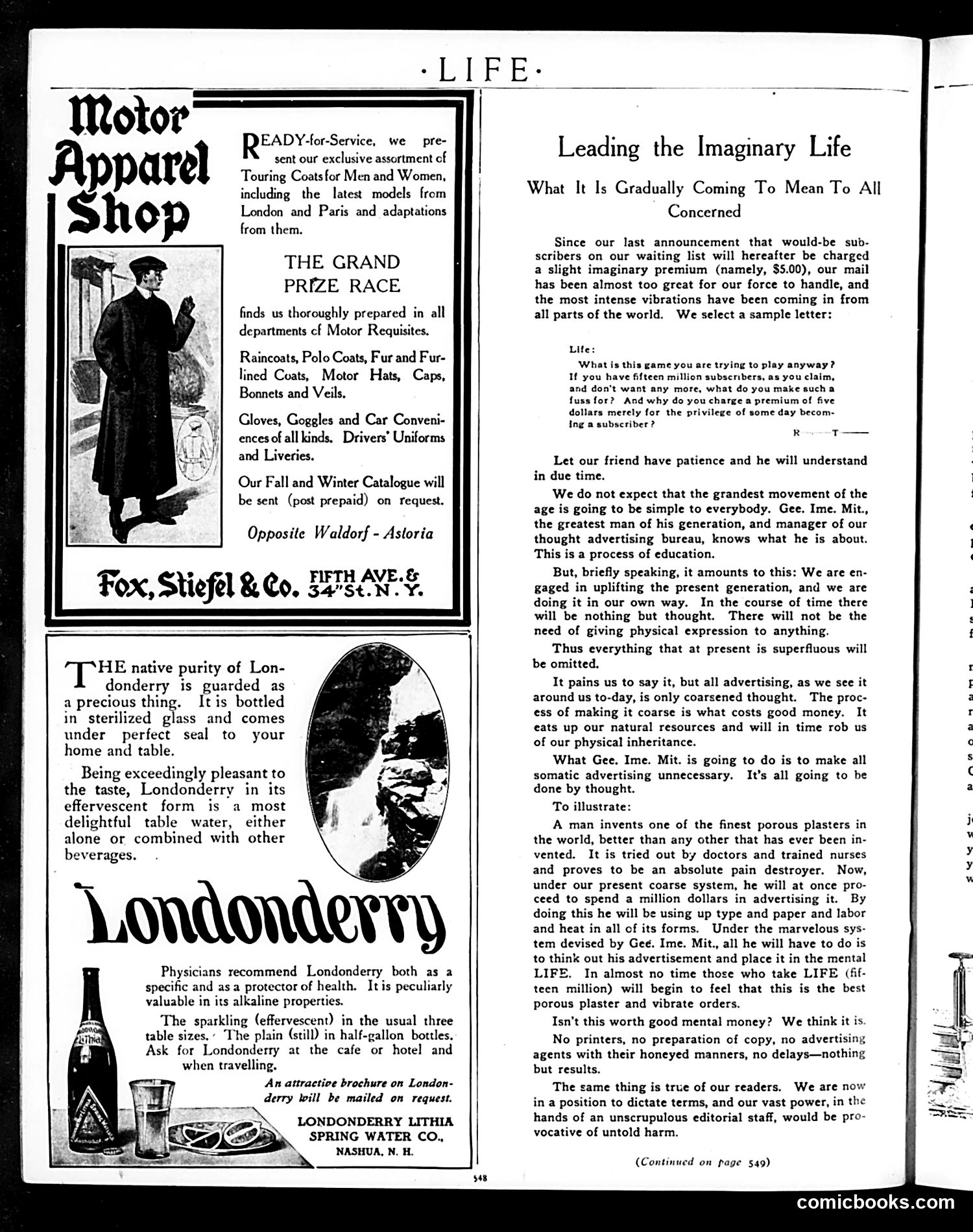 Life — October 6, 1910 — page 12: Life, 1910-10-06