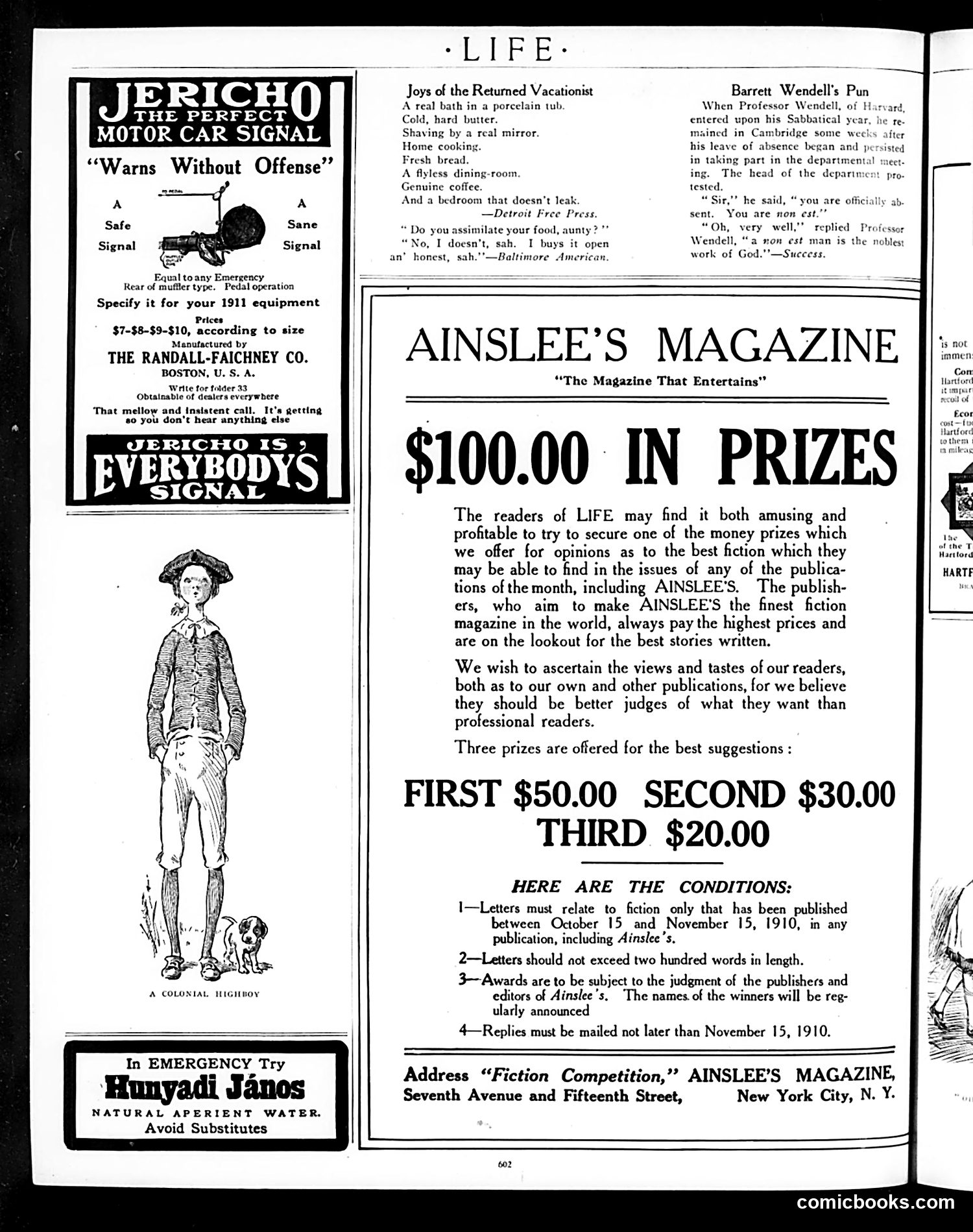 Life — October 13, 1910 — page 6: Life, 1910-10-13