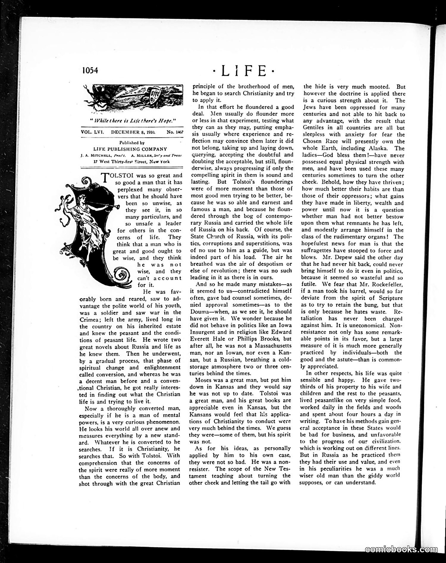 Life — December 8, 1910 — page 10: Life, 1910-12-08