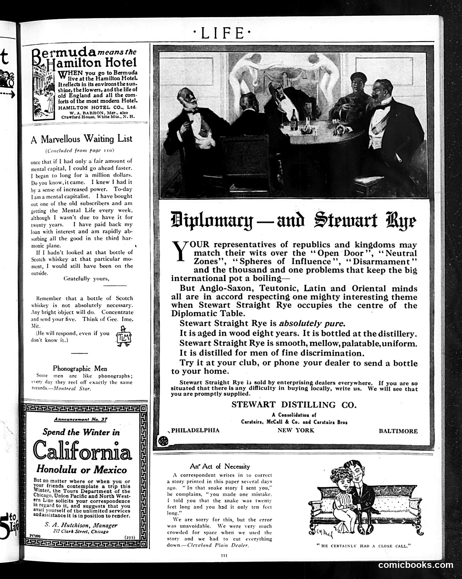 Life — January 12, 1911 — page 7: Life, 1911-01-12