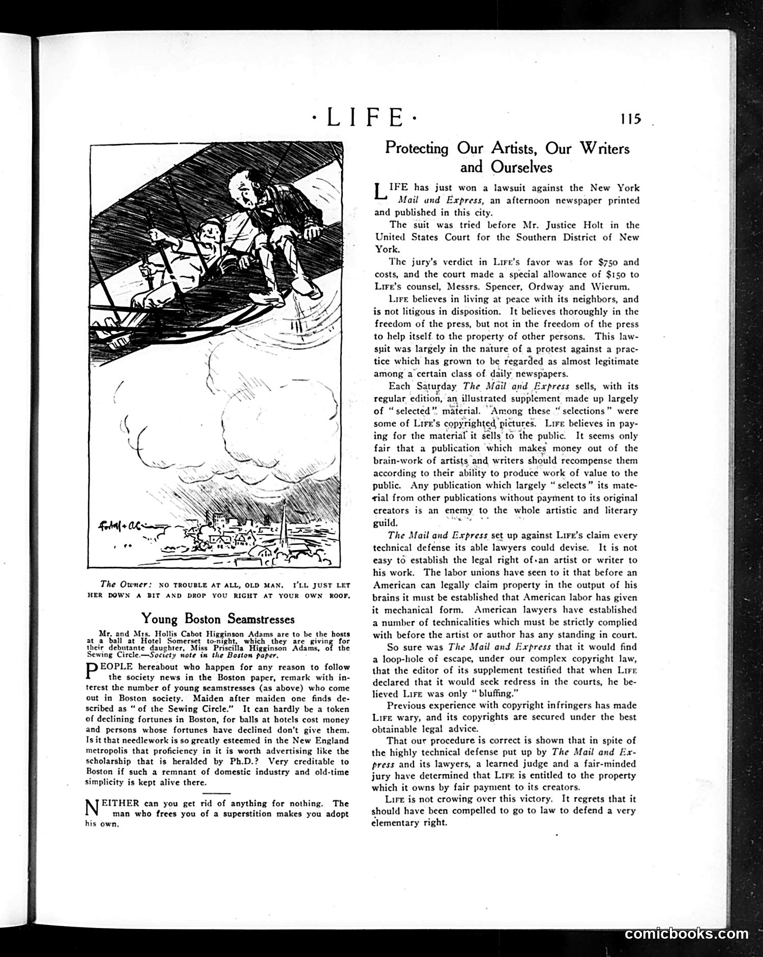Life — January 12, 1911 — page 11: Life, 1911-01-12
