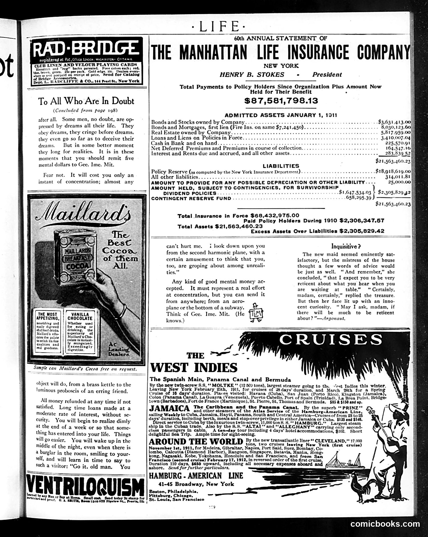 Life — January 26, 1911 — page 7: Life, 1911-01-26