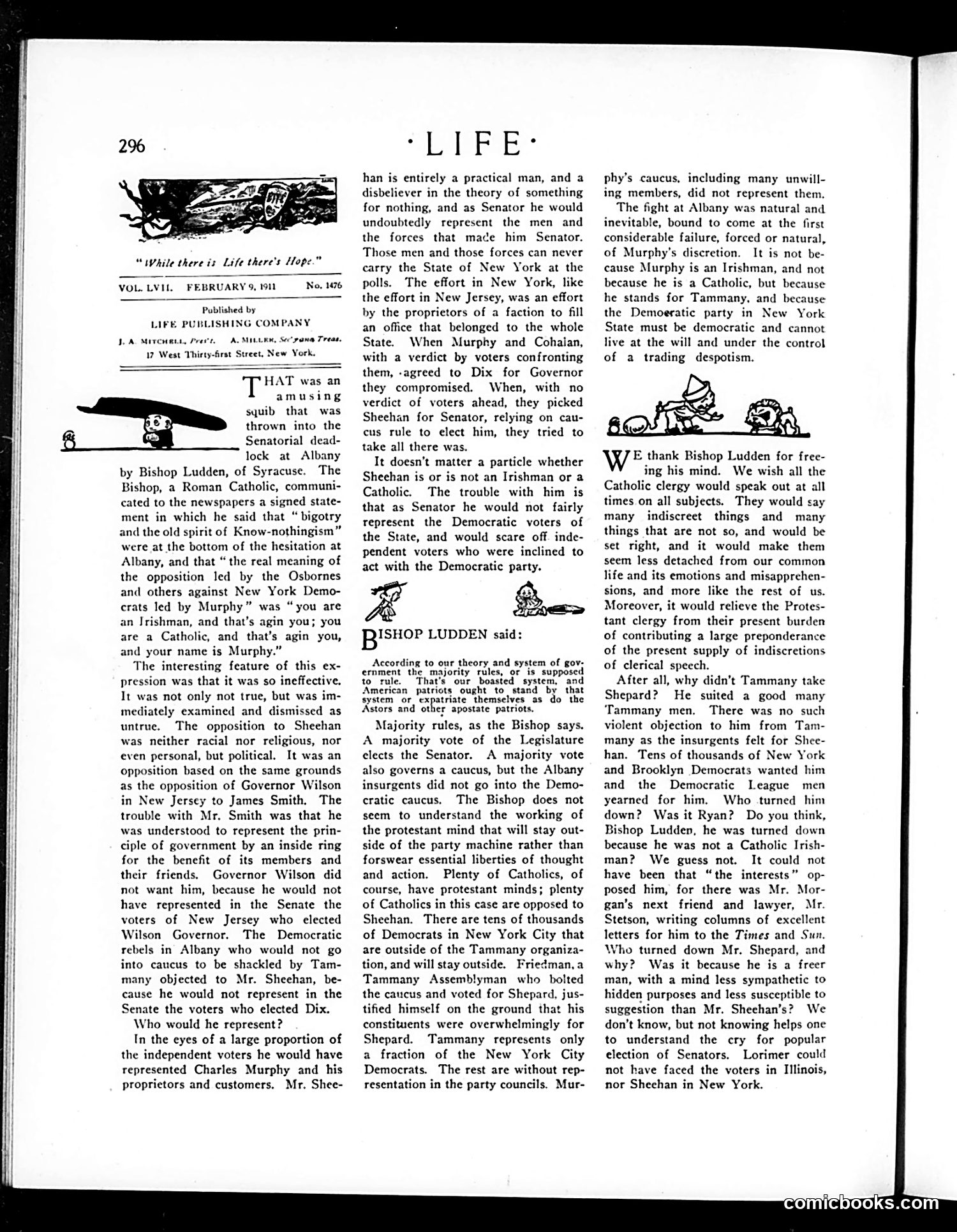 Life — February 9, 1911 — page 8: Life, 1911-02-09