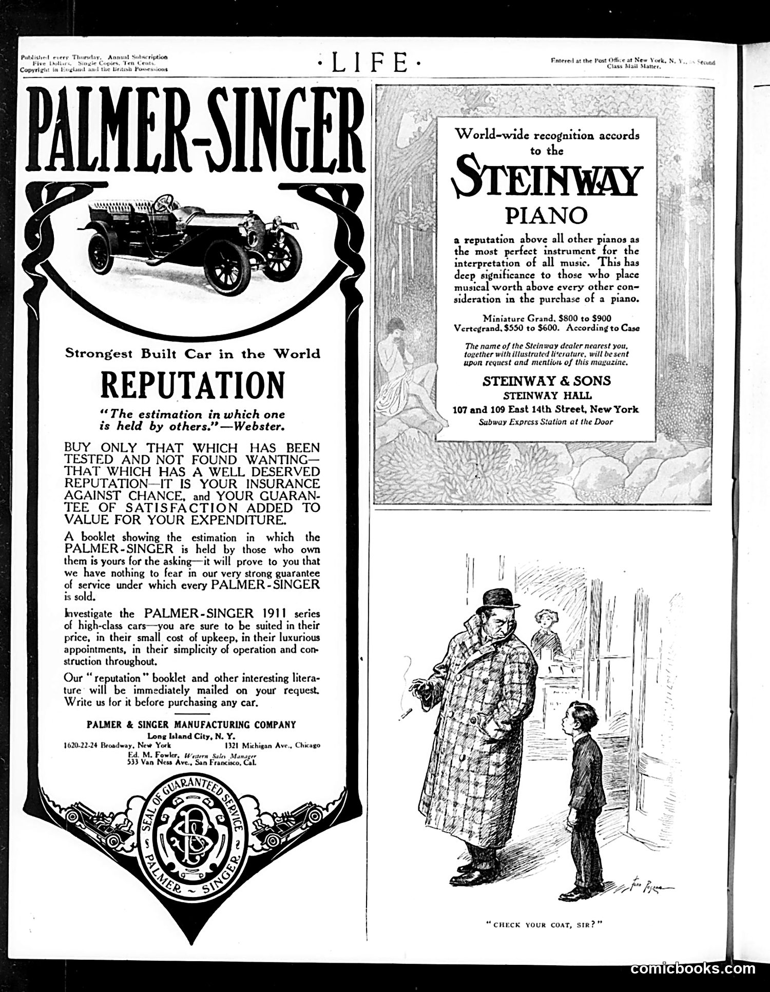 Life — February 23, 1911 — page 2: Life, 1911-02-23