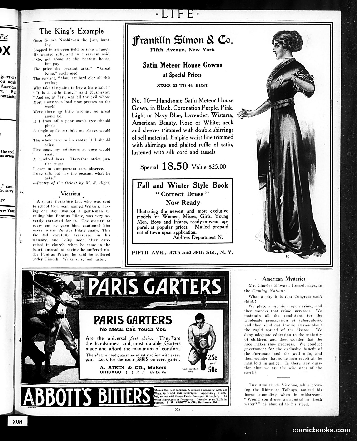 Life — October 5, 1911 — page 7: Life, 1911-10-05