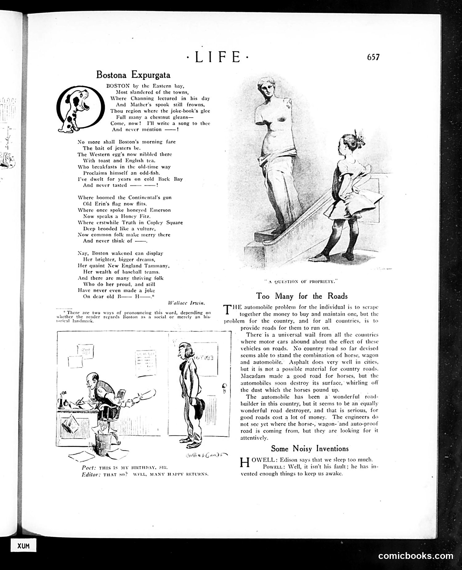 Life — October 19, 1911 — page 13: Life, 1911-10-19