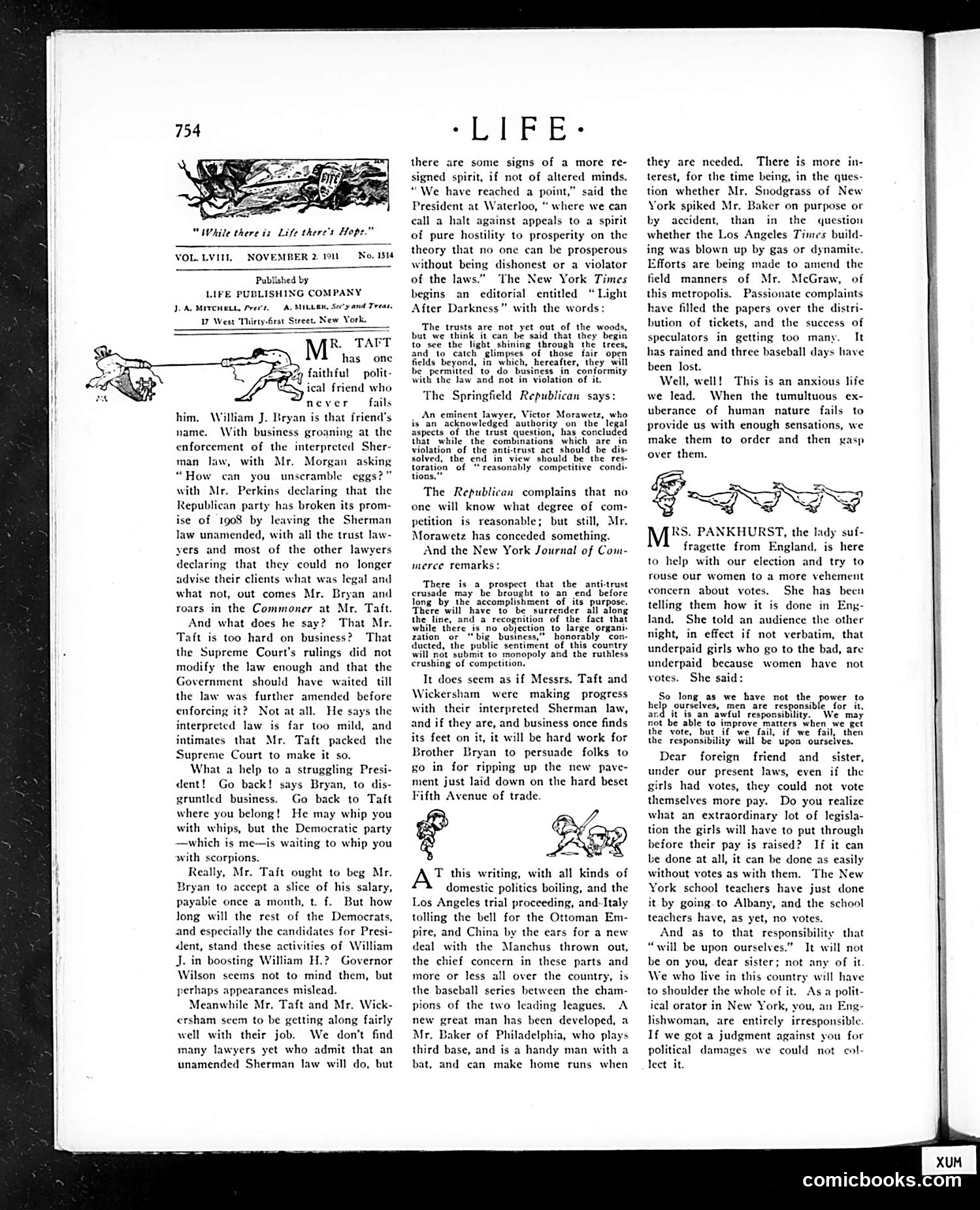 Life — November 2, 1911 — page 12: Life, 1911-11-02