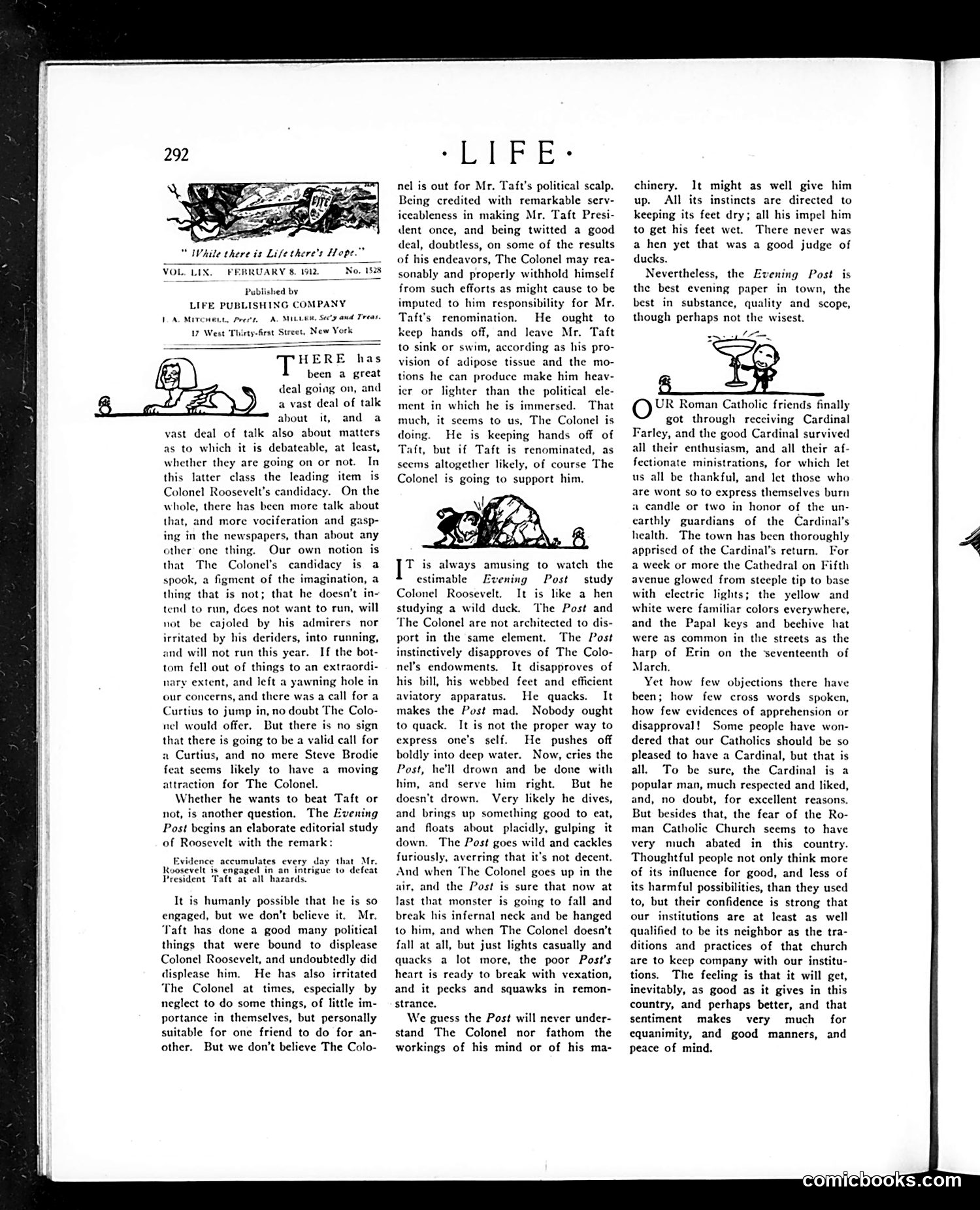 Life — February 8, 1912 — page 8: Life, 1912-02-08