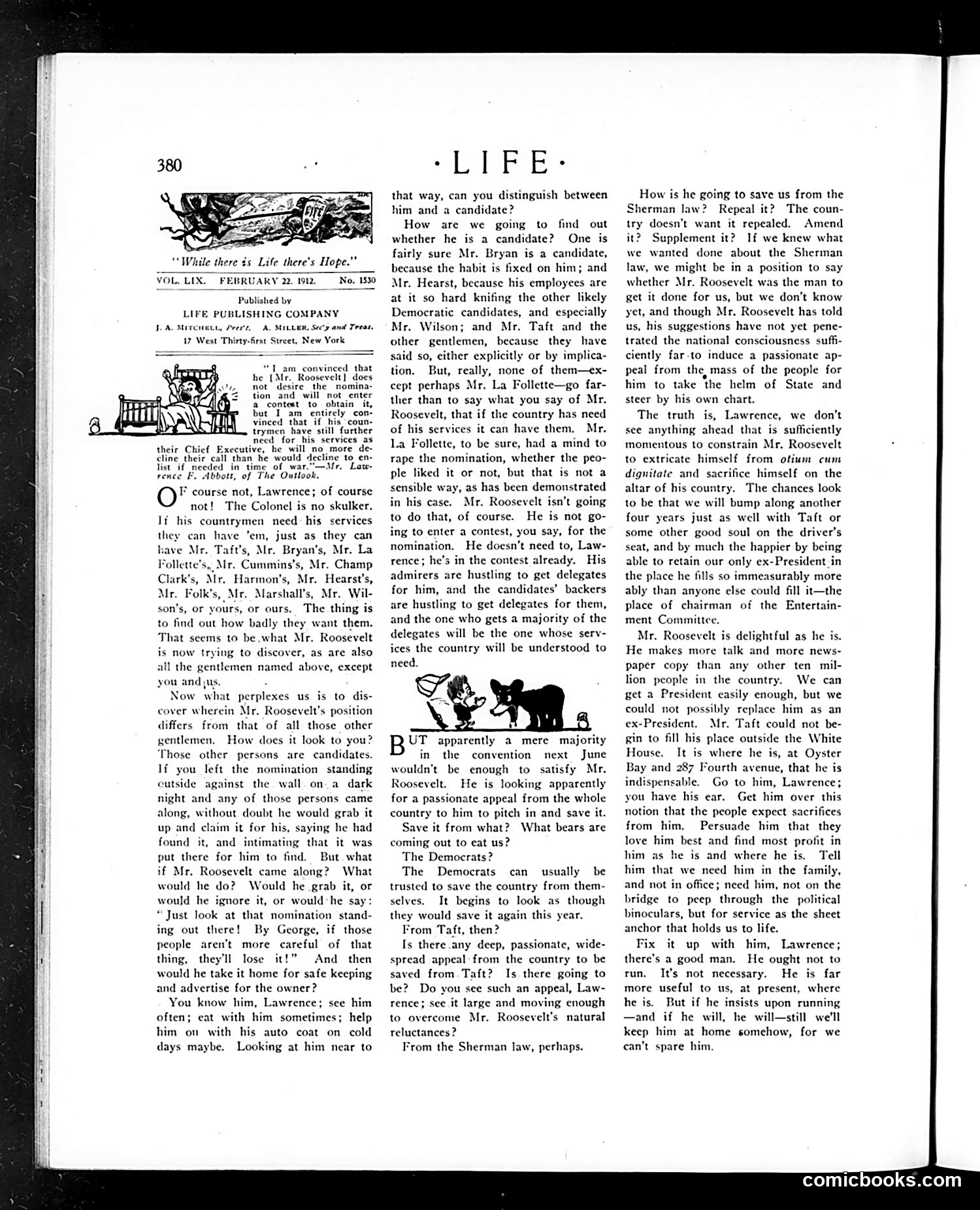 Life — February 22, 1912 — page 8: Life, 1912-02-22