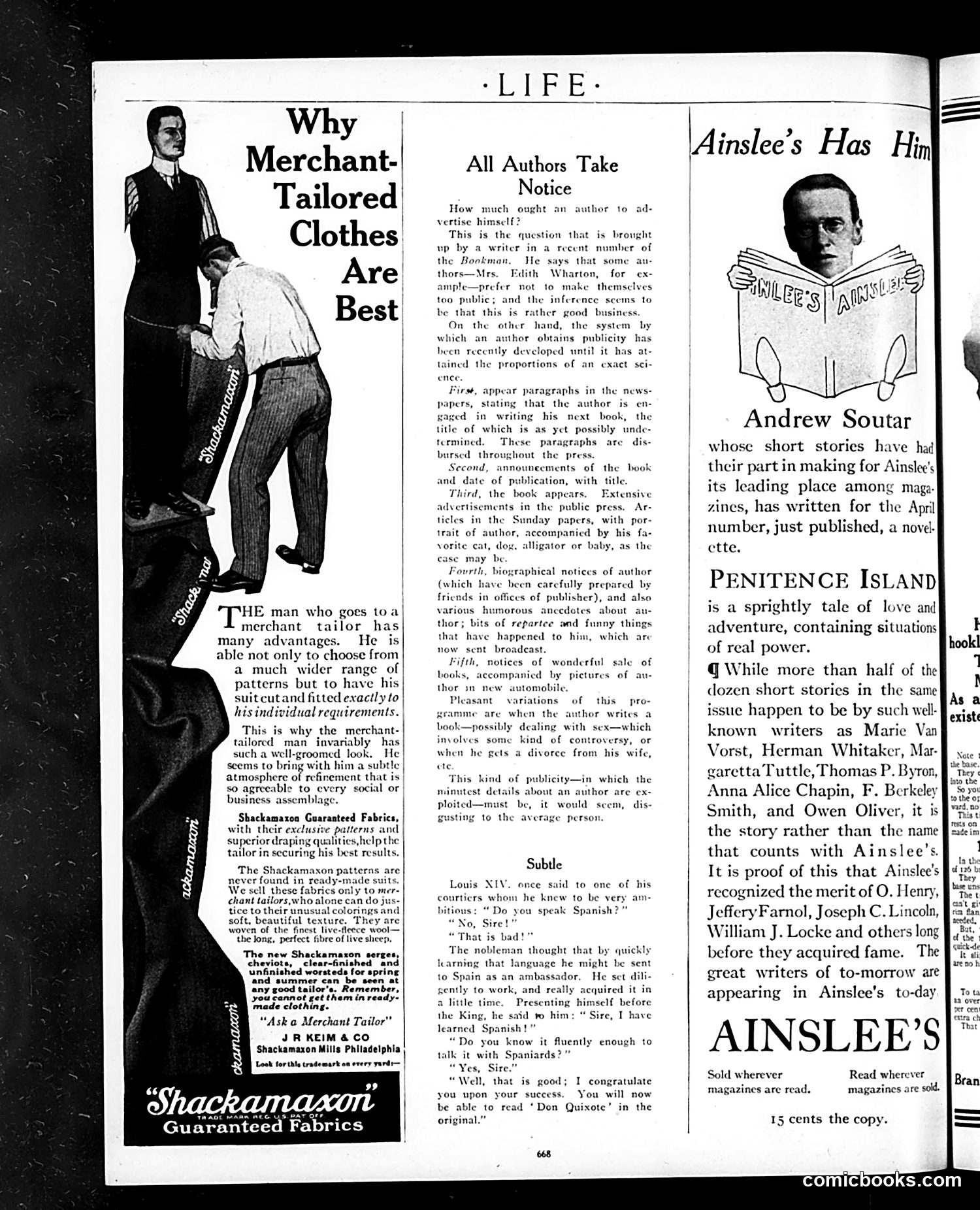 Life — April 4, 1912 — page 4: Life, 1912-04-04