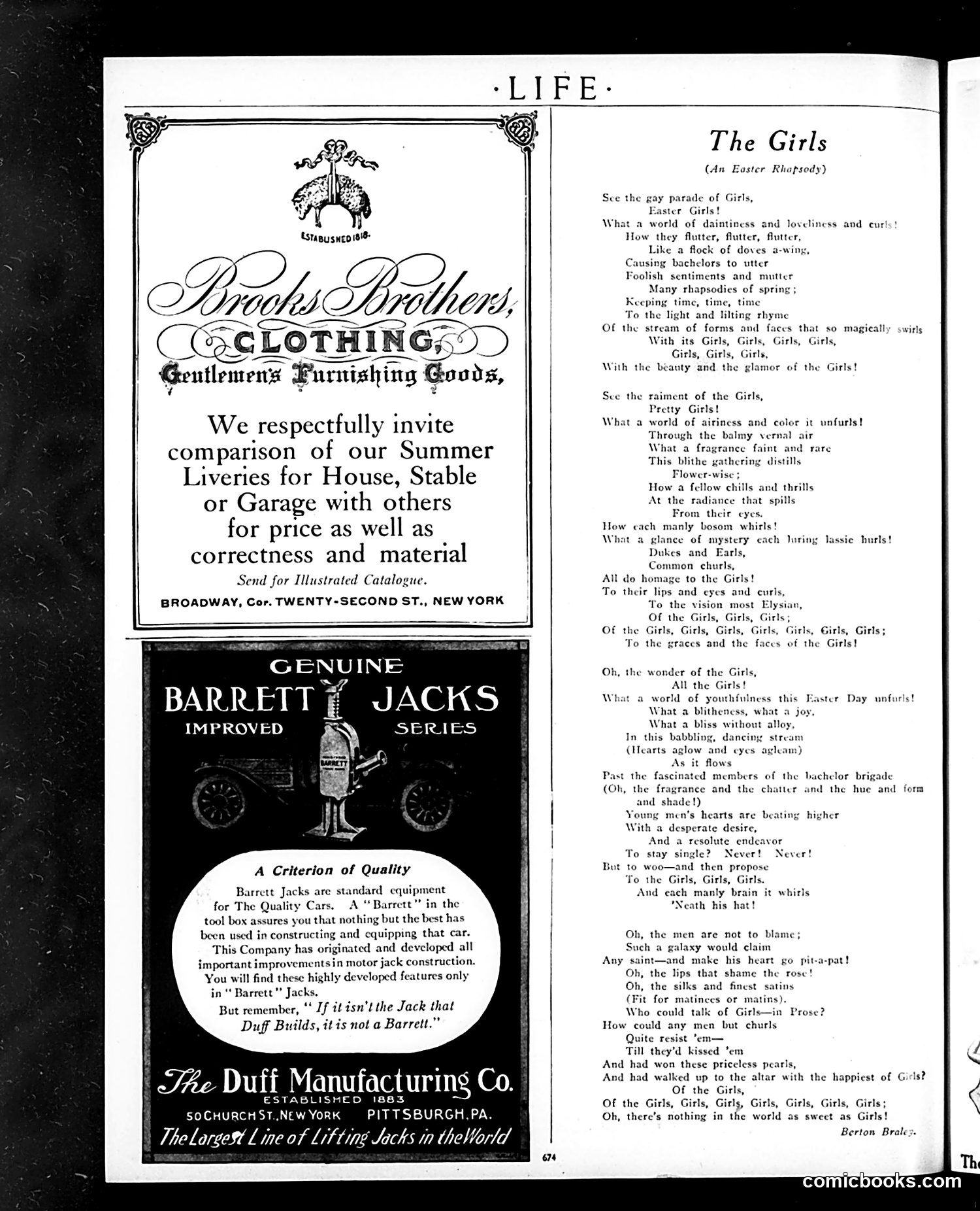 Life — April 4, 1912 — page 10: Life, 1912-04-04