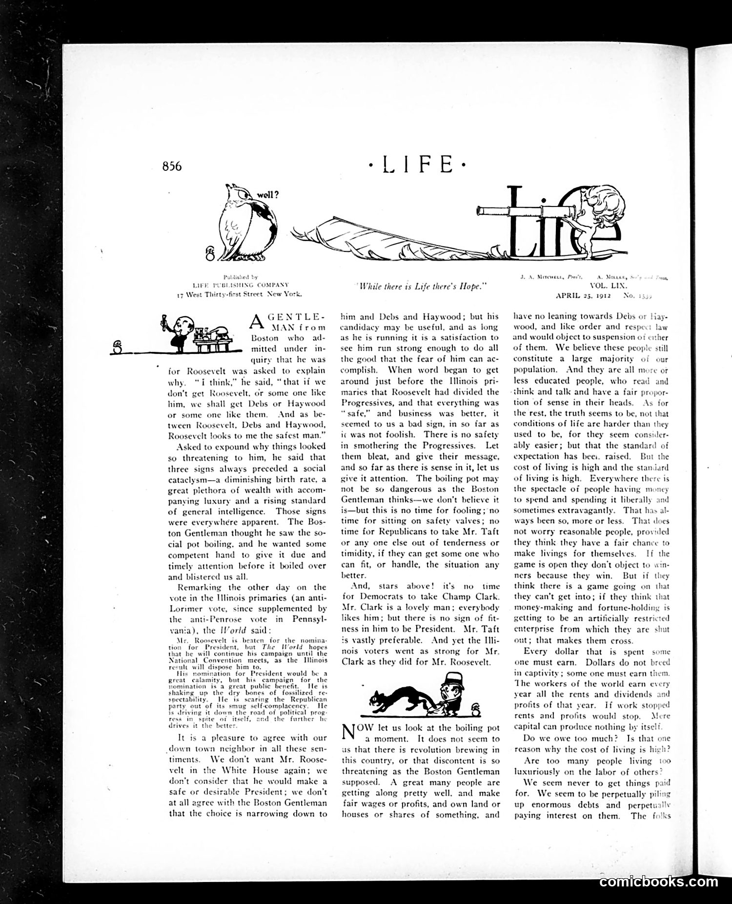 Life — April 25, 1912 — page 8: Life, 1912-04-25