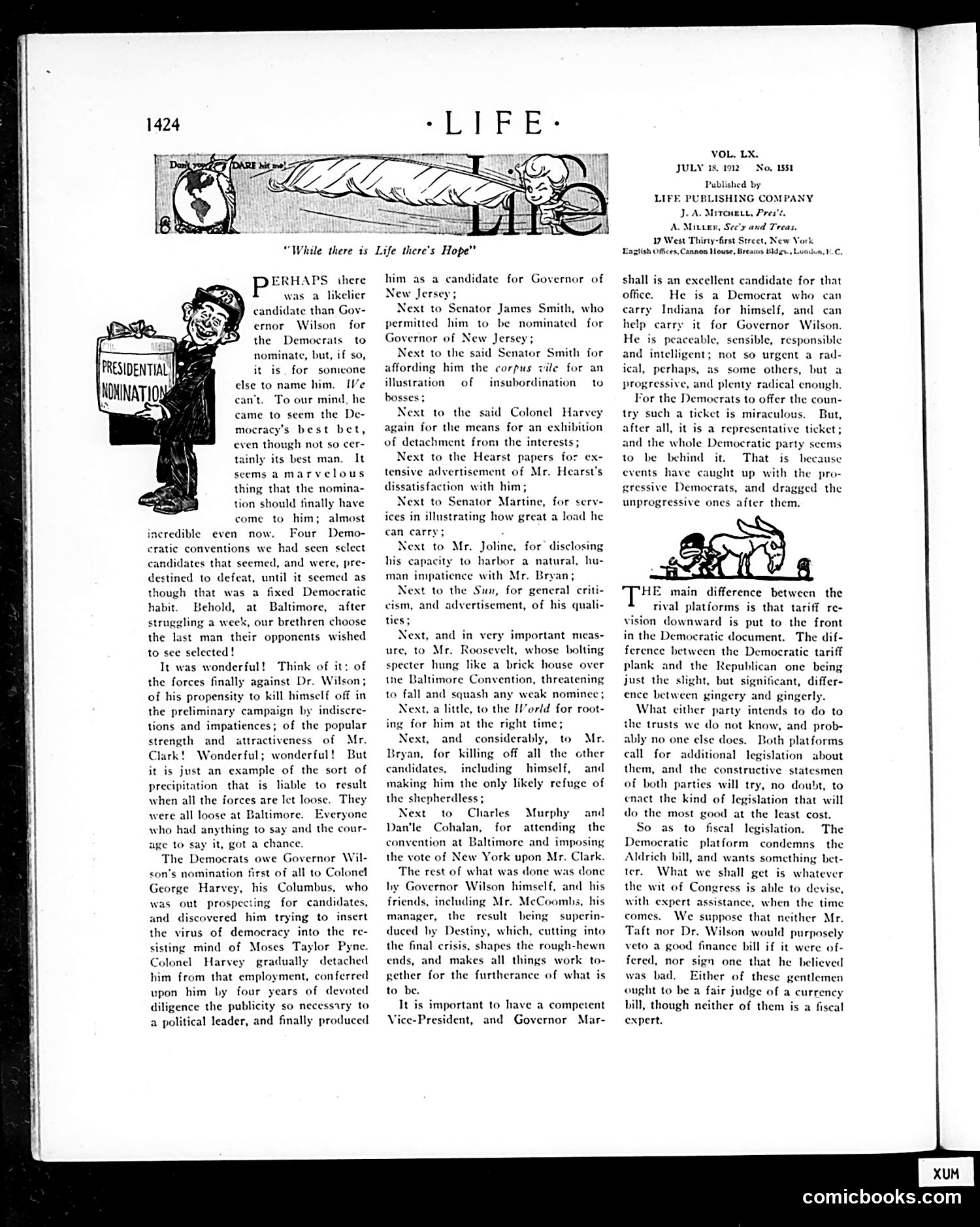 Life — July 18, 1912 — page 8: Life, 1912-07-18