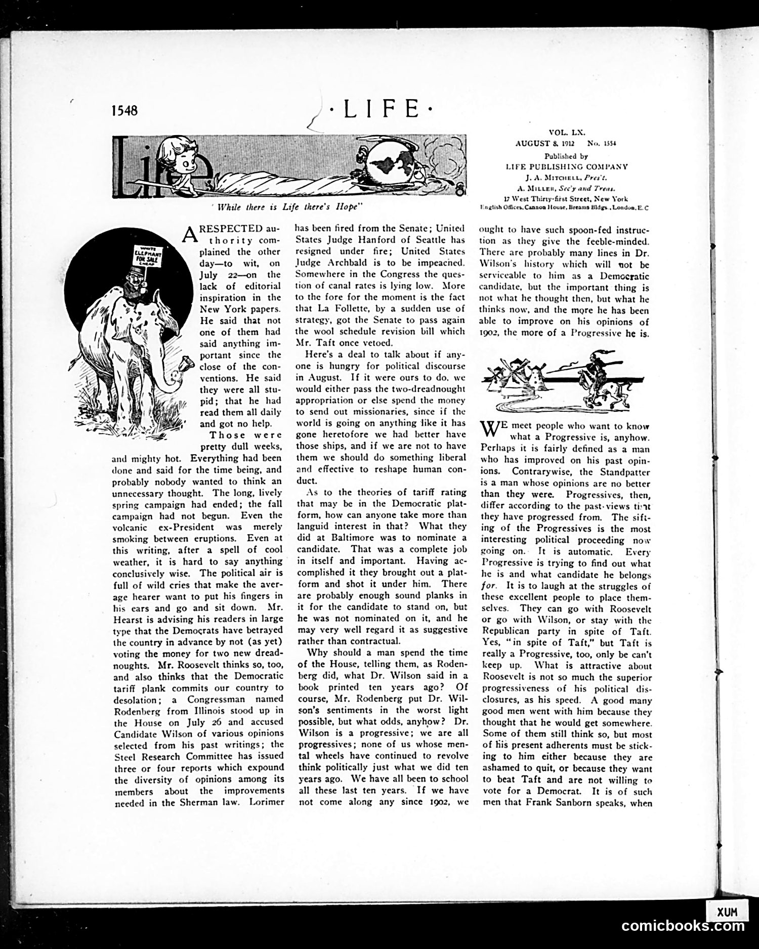 Life — August 8, 1912 — page 8: Life, 1912-08-08