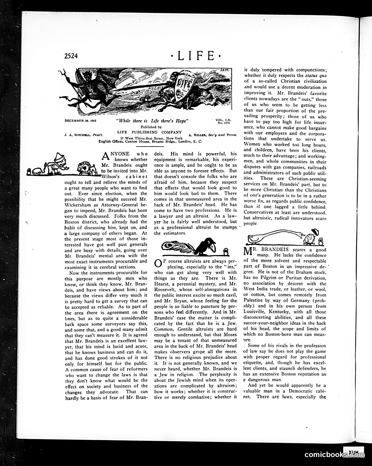 Life — December 26, 1912 — page 8: Life, 1912-12-26