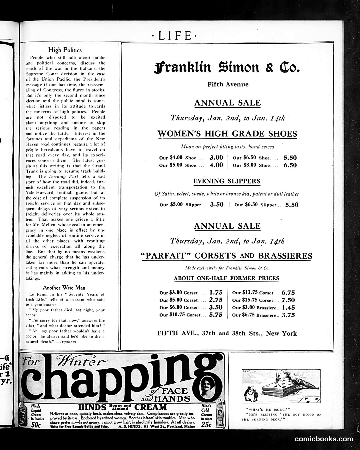 Life — January 2, 1913 — page 5: Life, 1913-01-02