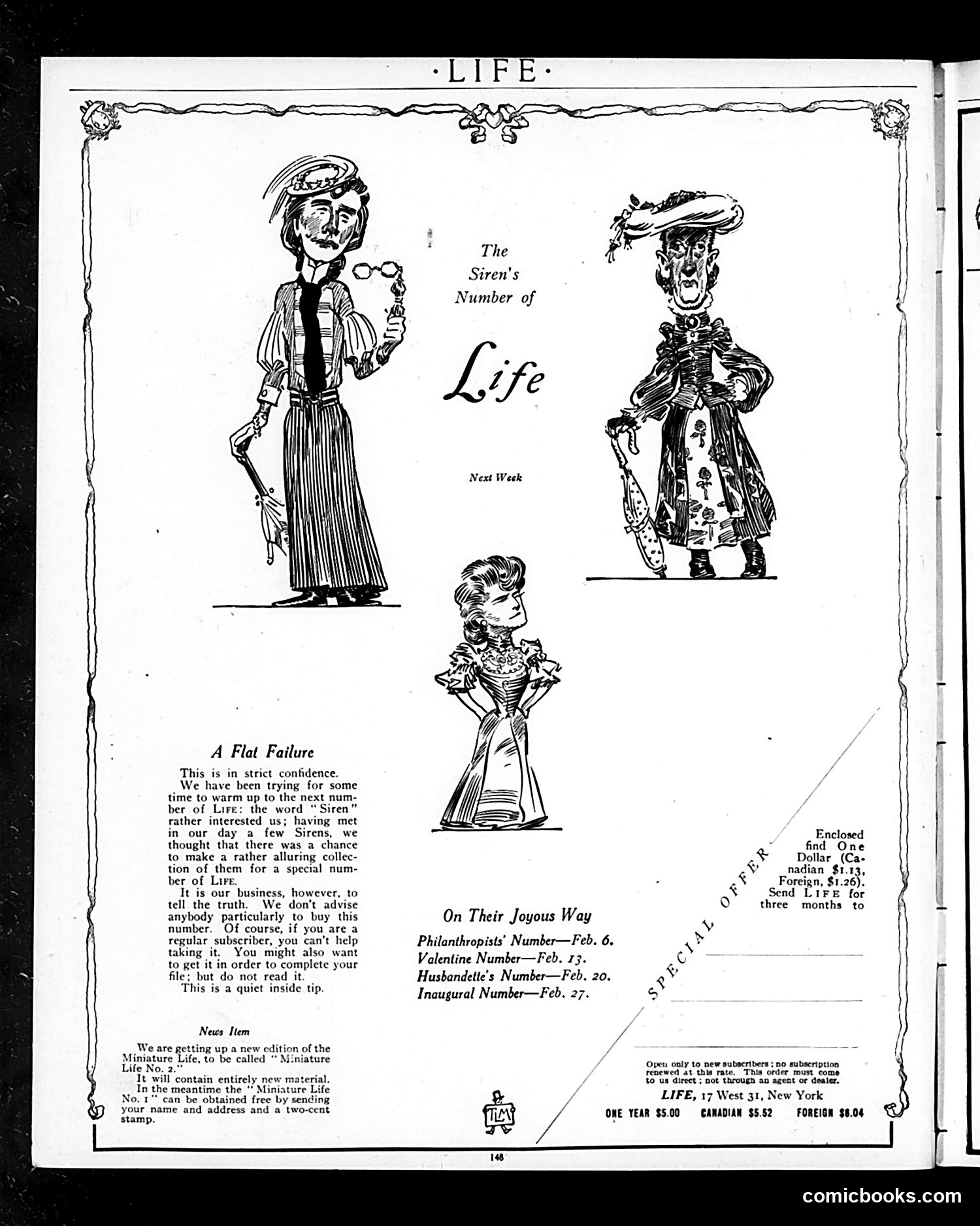 Life — January 16, 1913 — page 4: Life, 1913-01-16