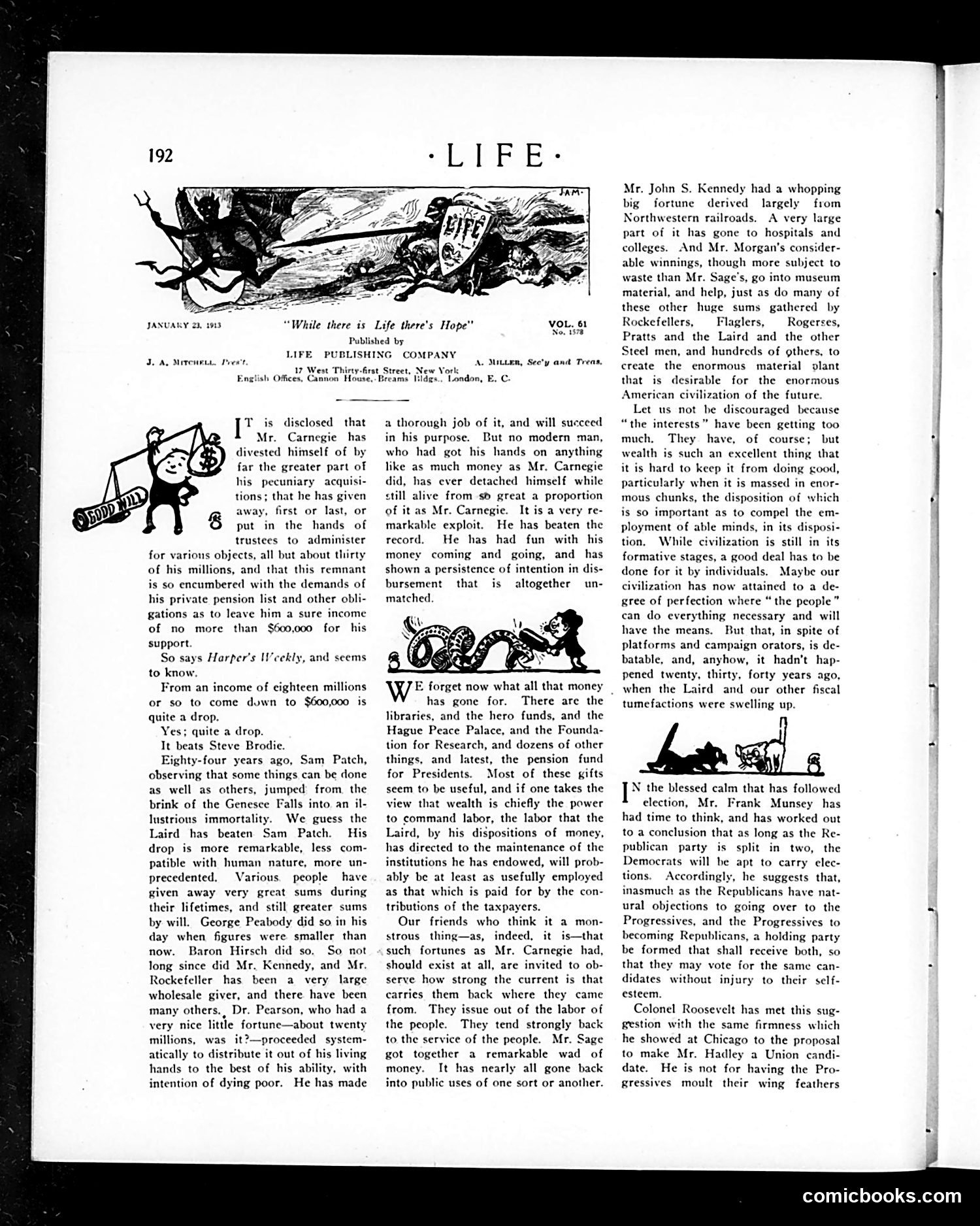 Life — January 23, 1913 — page 8: Life, 1913-01-23