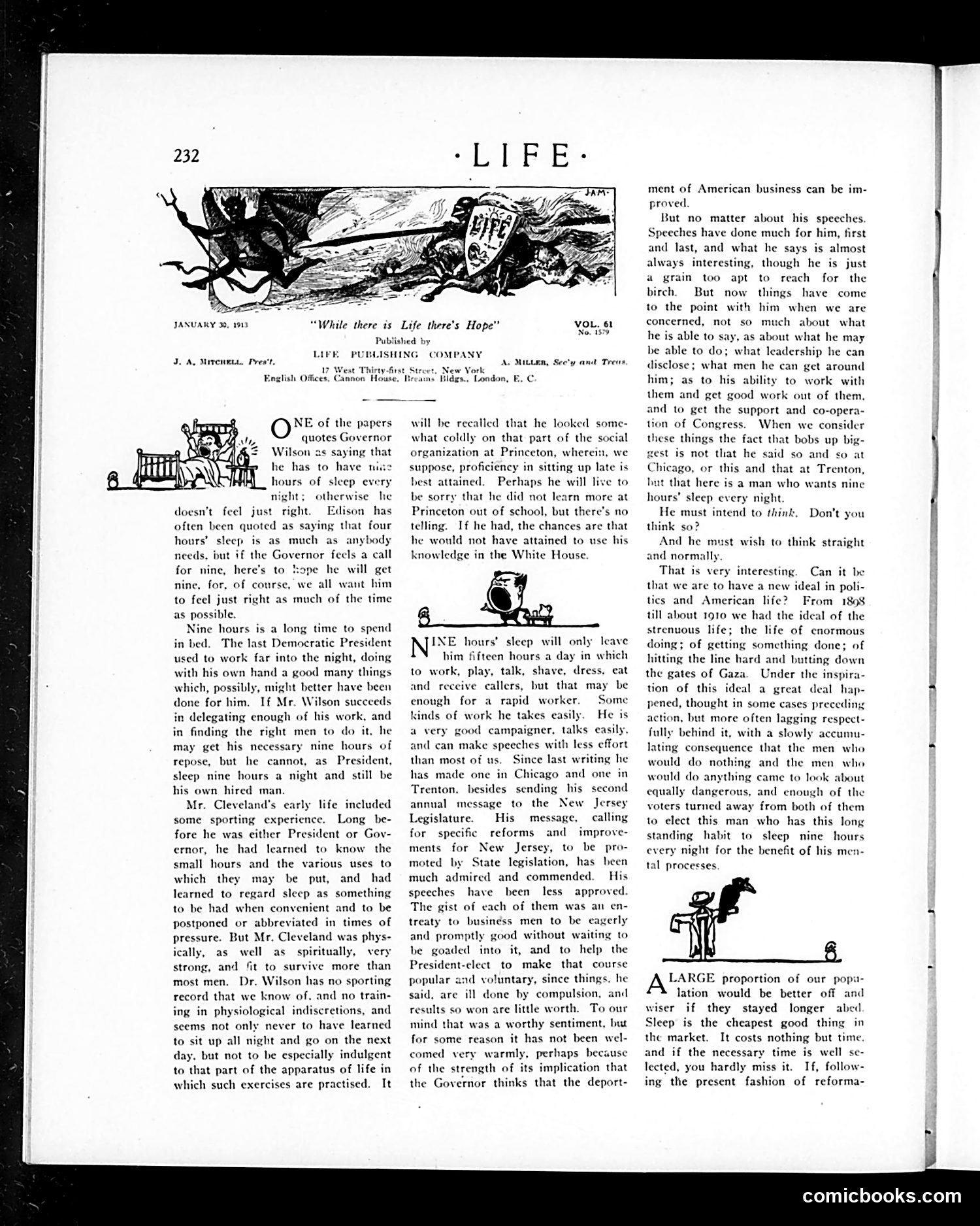 Life — January 30, 1913 — page 8: Life, 1913-01-30