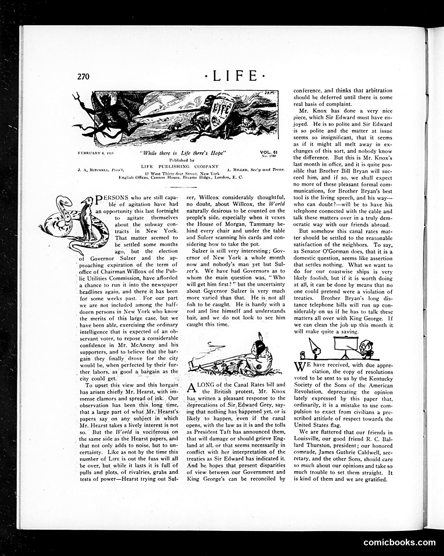 Life — February 6, 1913 — page 10: Life, 1913-02-06