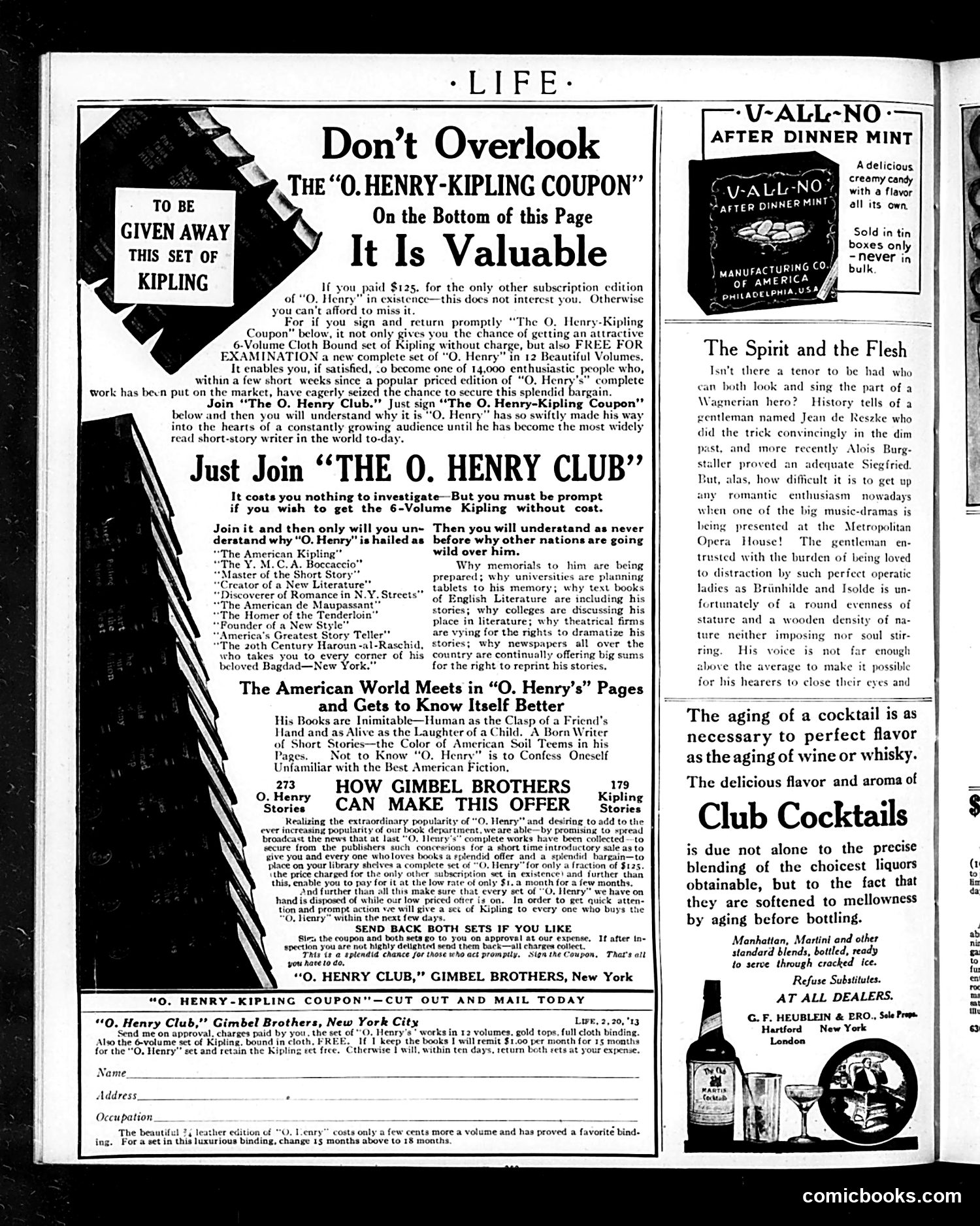 Life — February 20, 1913 — page 6: Life, 1913-02-20