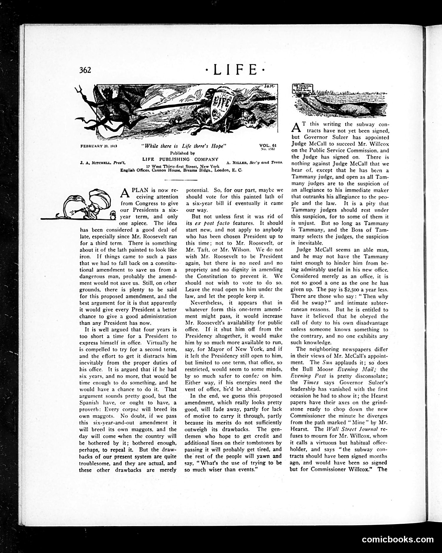 Life — February 20, 1913 — page 10: Life, 1913-02-20