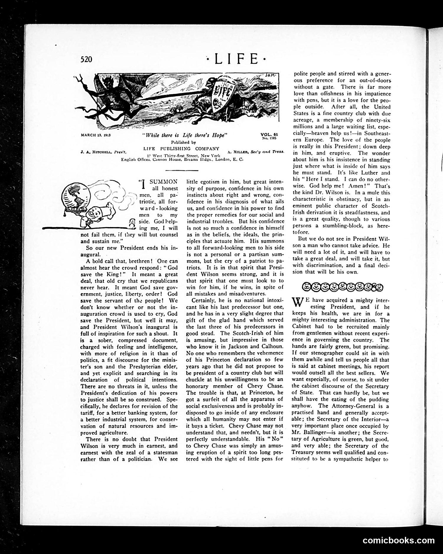 Life — March 13, 1913 — page 8: Life, 1913-03-13
