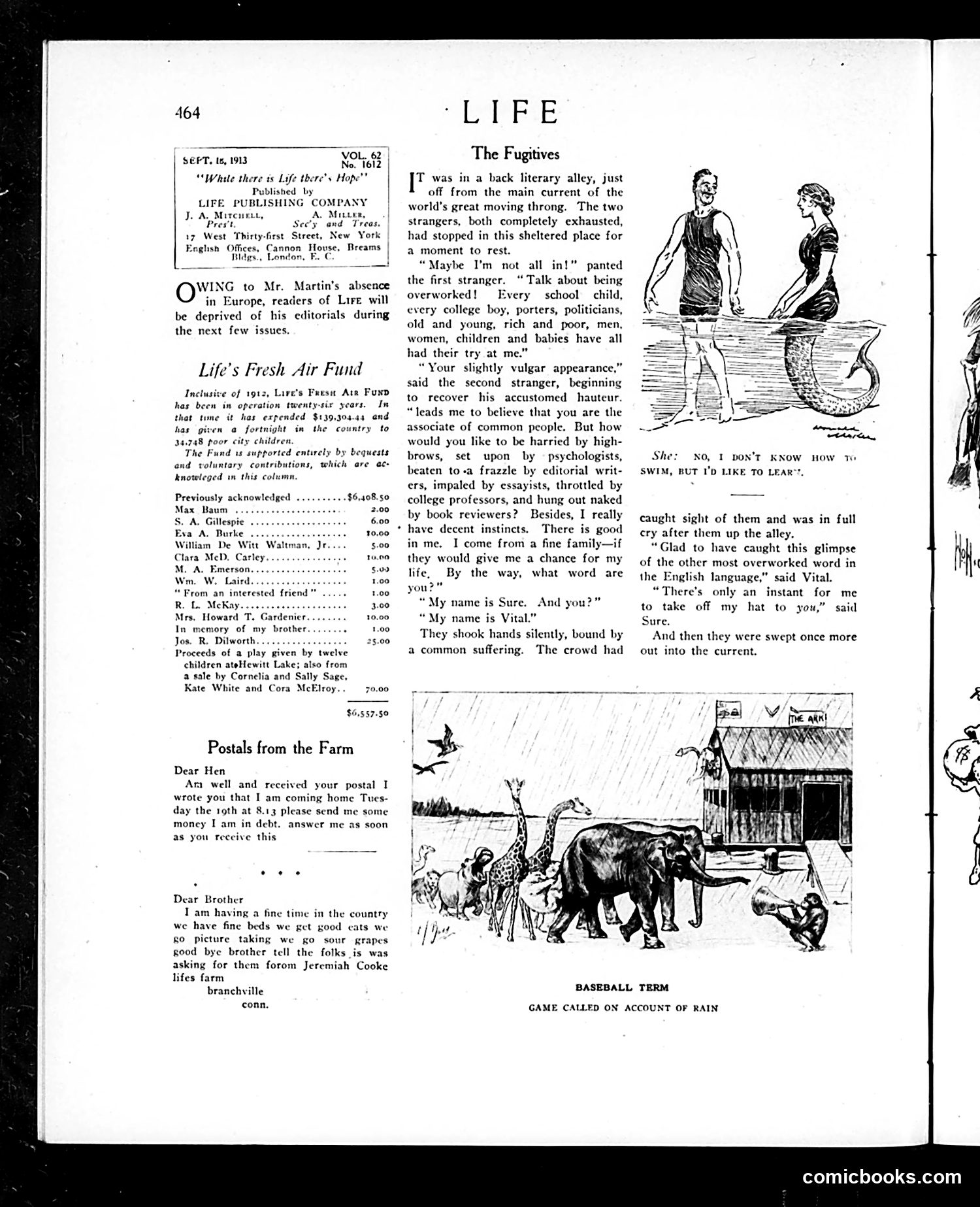 Life — September 18, 1913 — page 8: Life, 1913-09-18