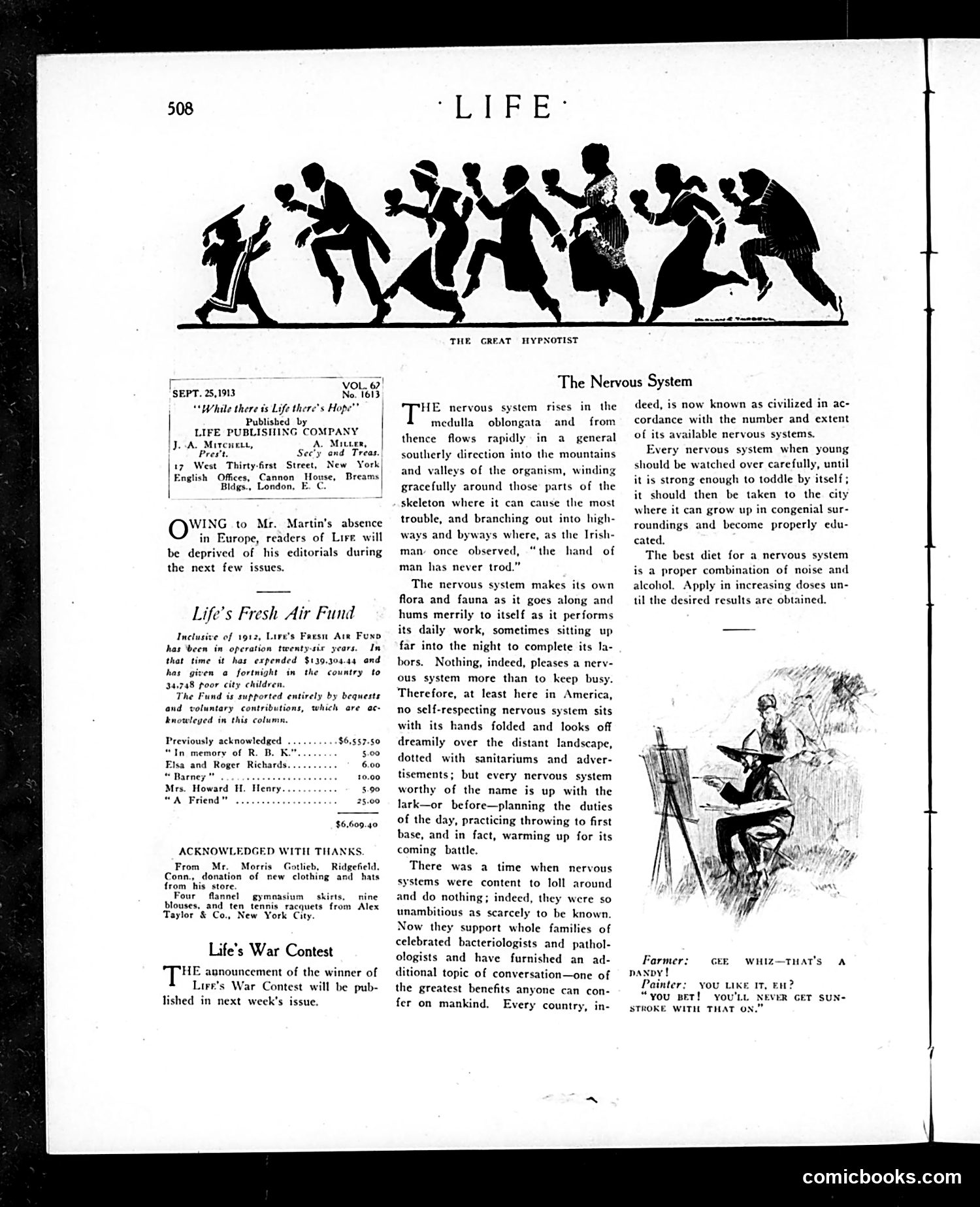 Life — September 25, 1913 — page 8: Life, 1913-09-25