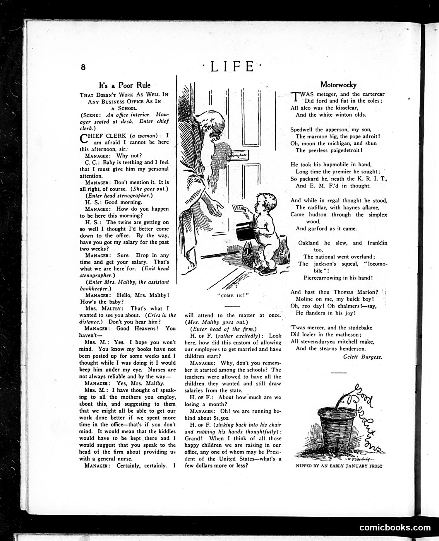Life — January 1, 1914 — page 8: Life, 1914-01-01