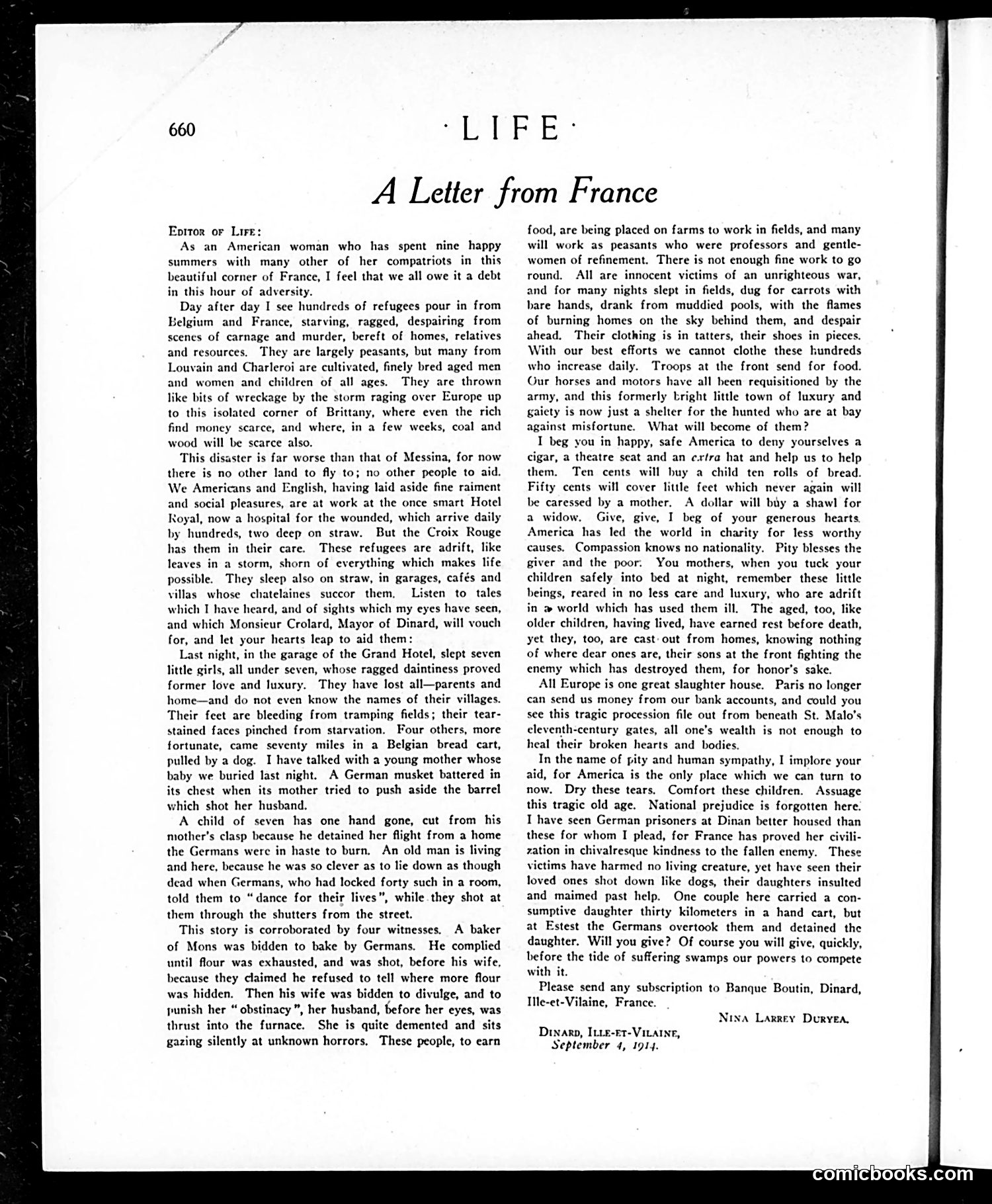 Life — October 15, 1914 — page 12: Life, 1914-10-15