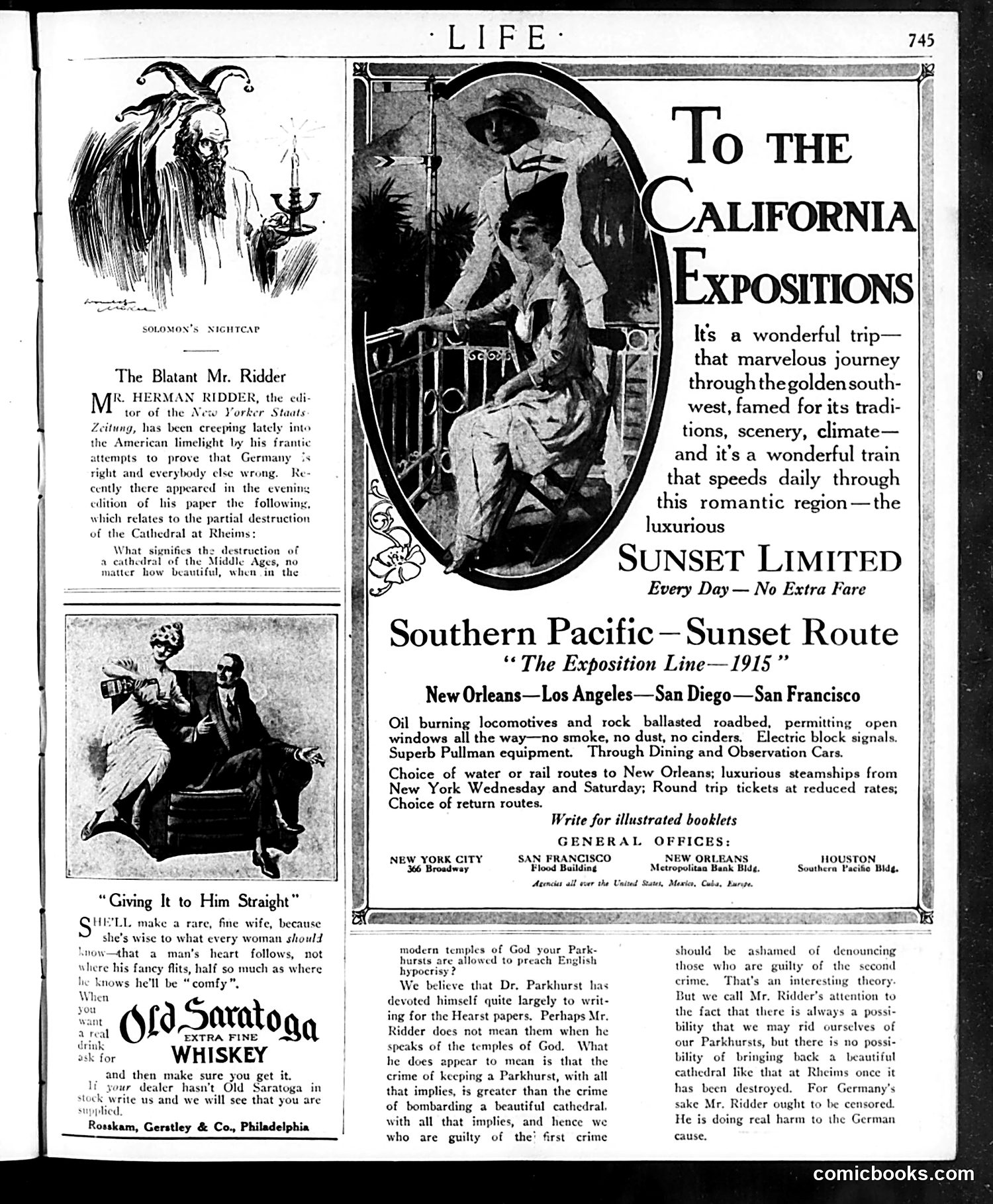 Life — October 29, 1914 — page 5: Life, 1914-10-29
