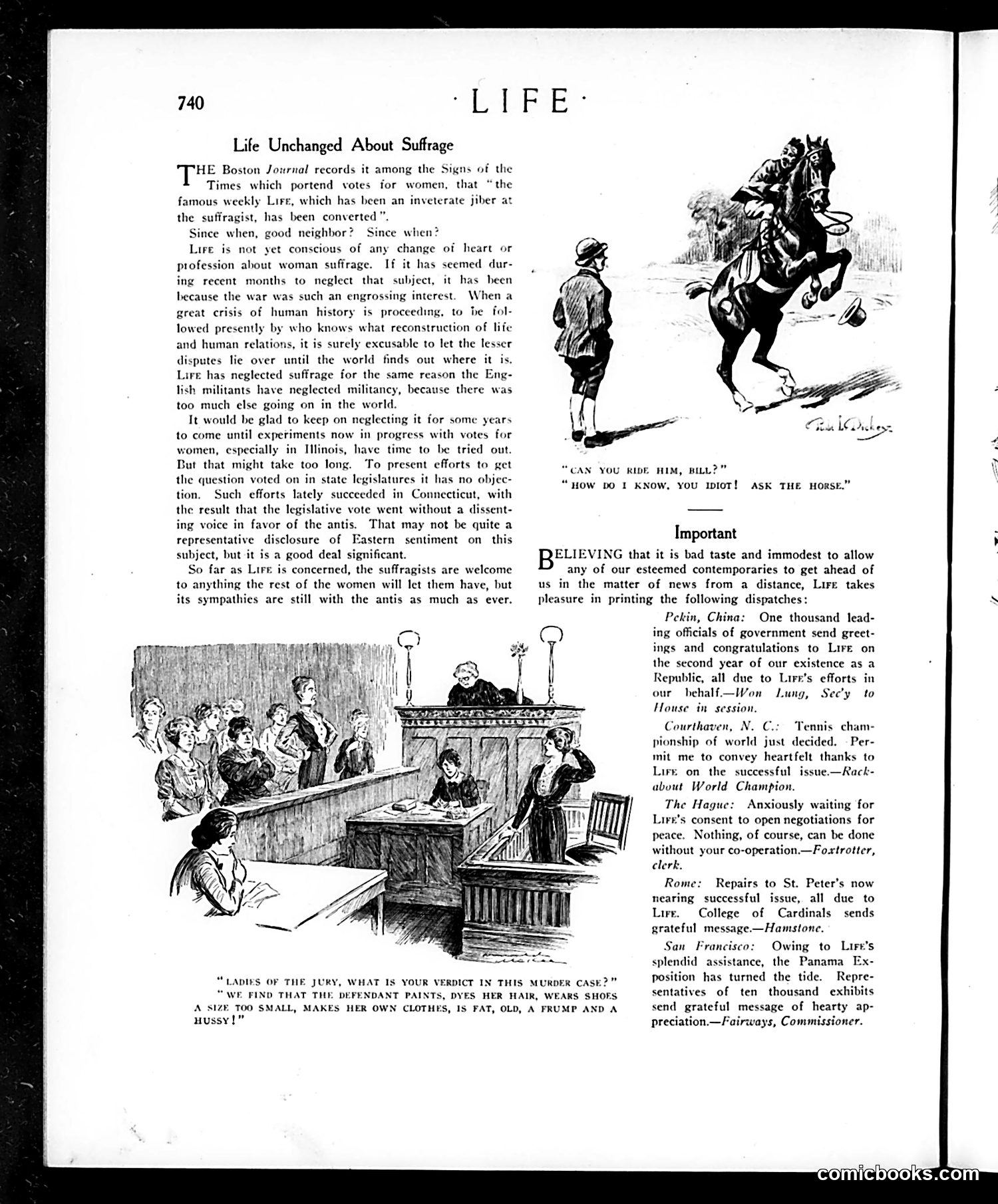Life — April 29, 1915 — page 8: Life, 1915-04-29