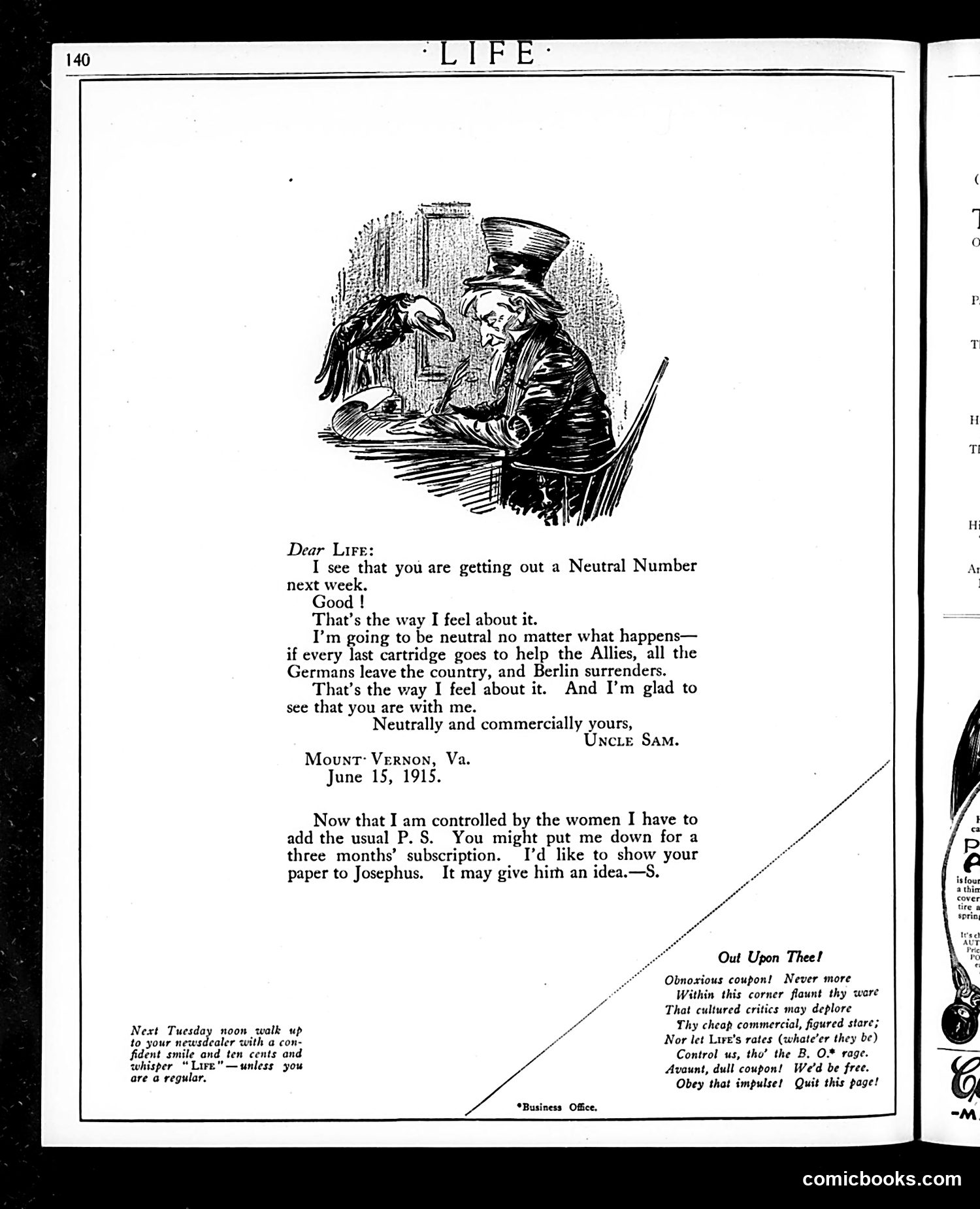 Life — July 22, 1915 — page 4: Life, 1915-07-22