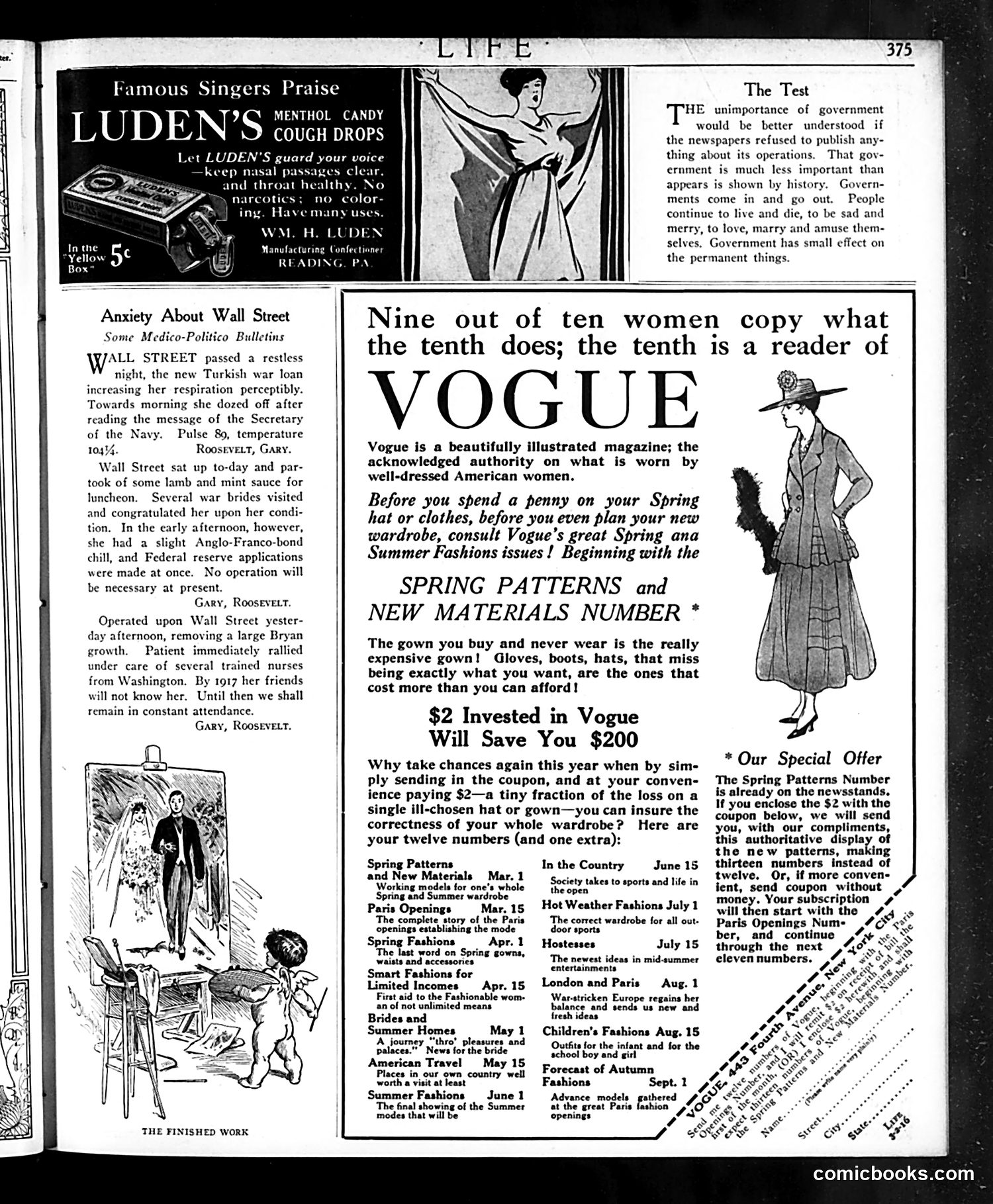 Life — March 2, 1916 — page 3: Life, 1916-03-02
