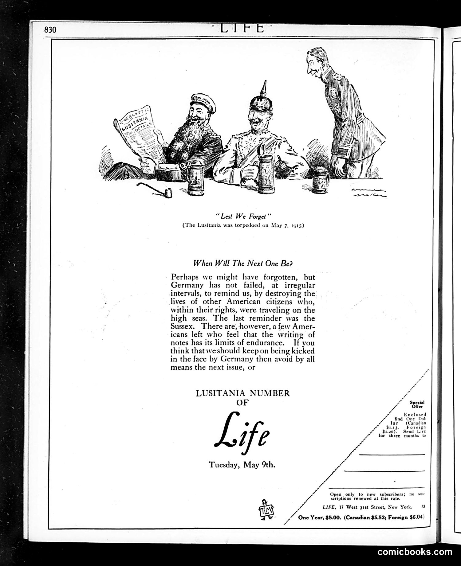 Life — May 4, 1916 — page 6: Life, 1916-05-04