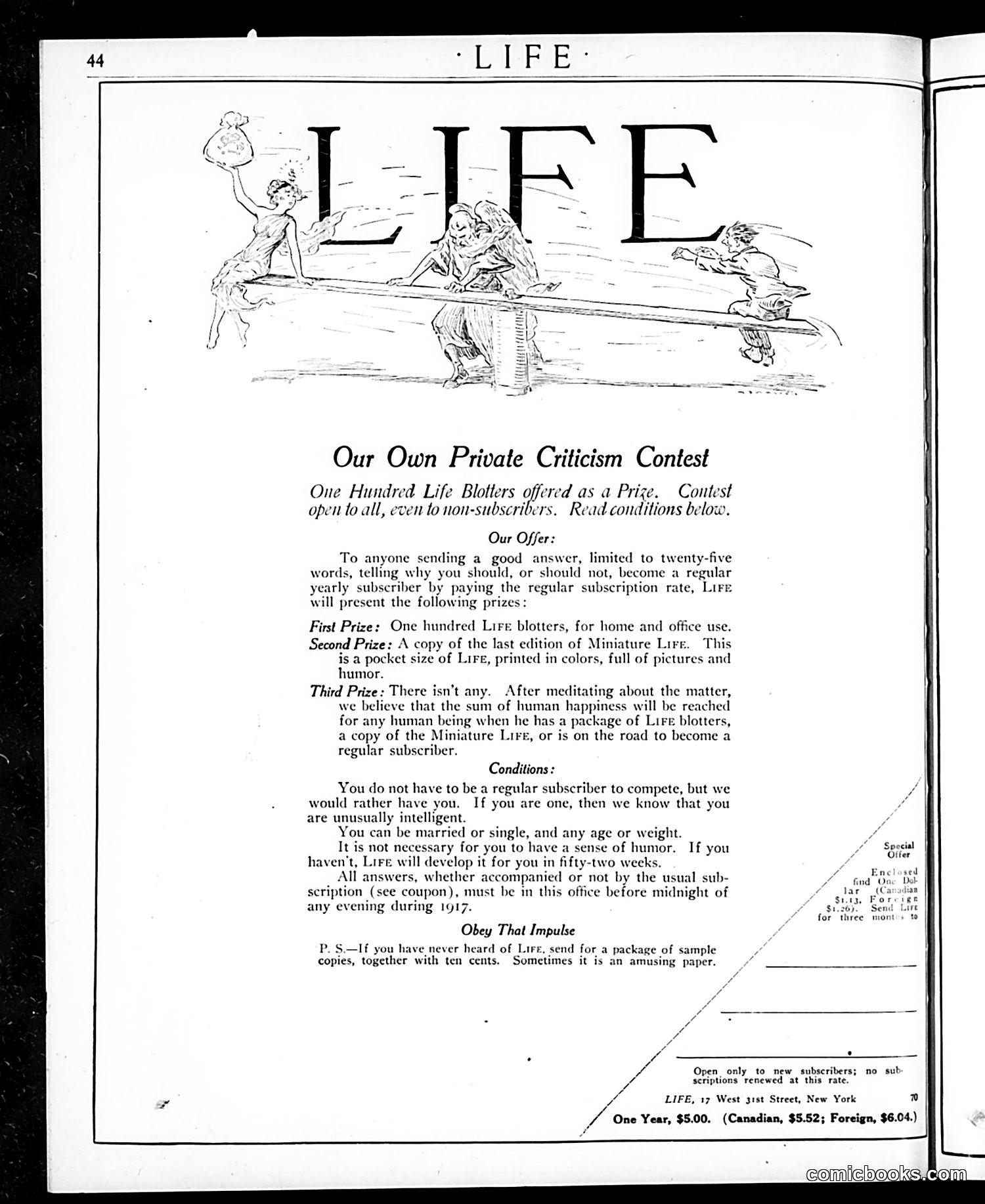 Life — January 11, 1917 — page 4: Life, 1917-01-11