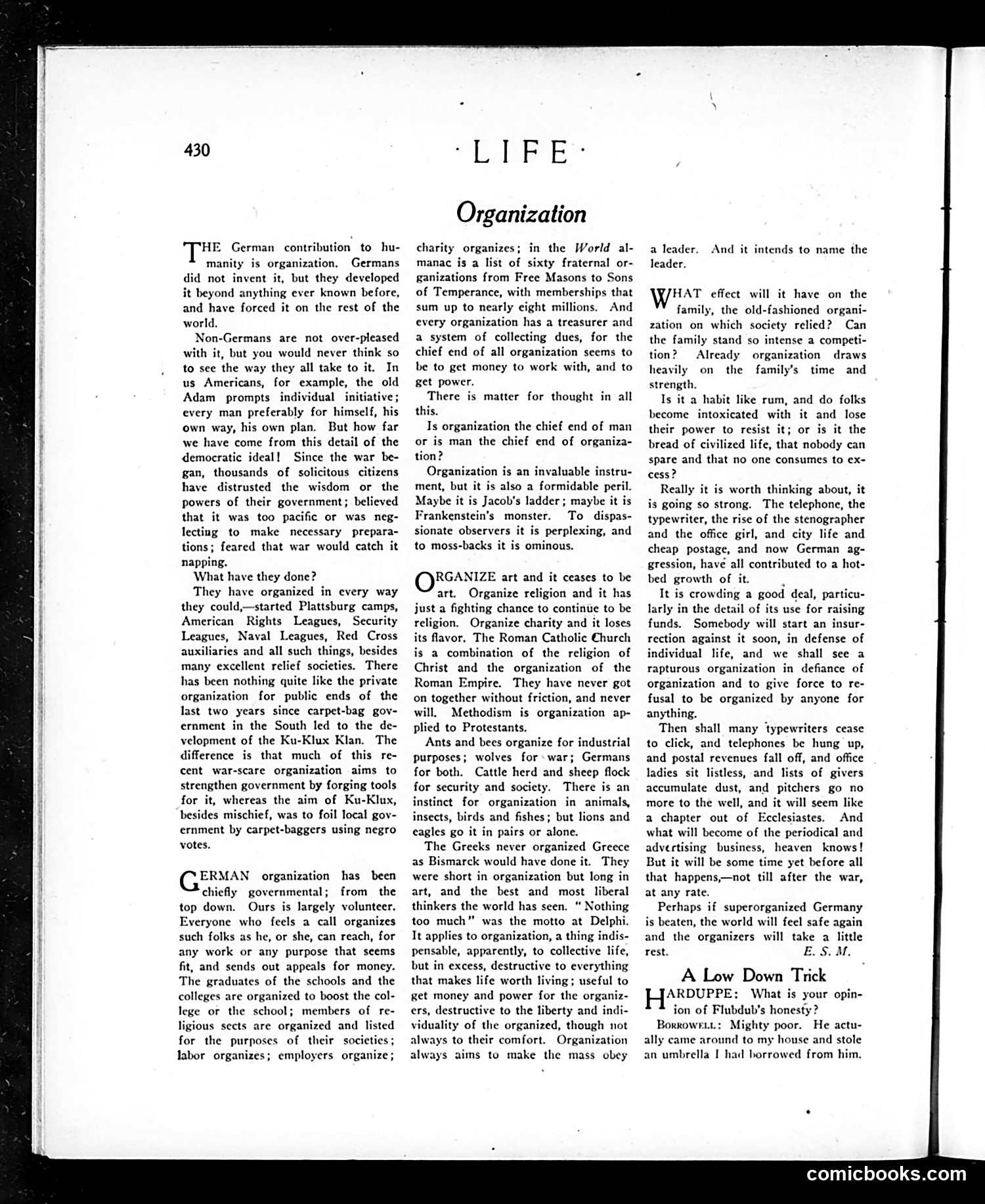 Life — March 15, 1917 — page 10: Life, 1917-03-15