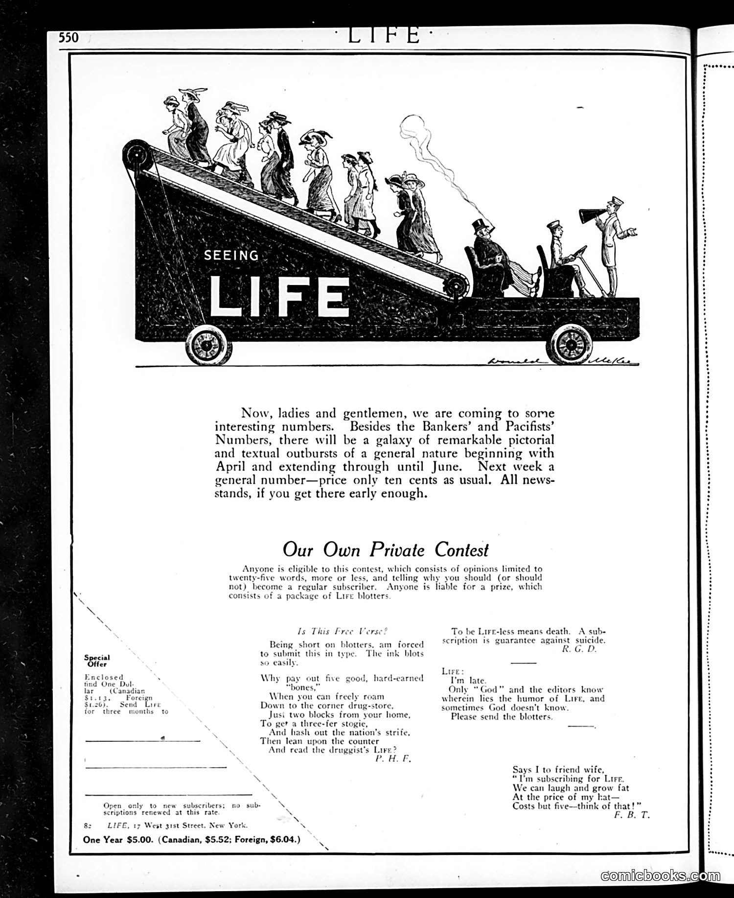 Life — April 5, 1917 — page 6: Life, 1917-04-05