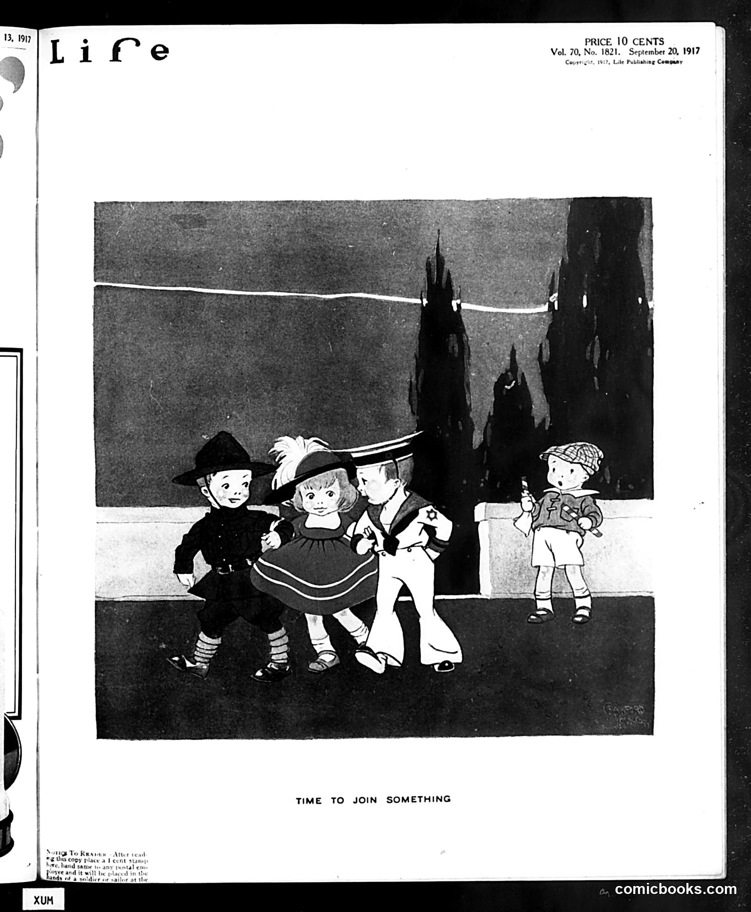 Life — September 20, 1917 — page 1: Life, 1917-09-20