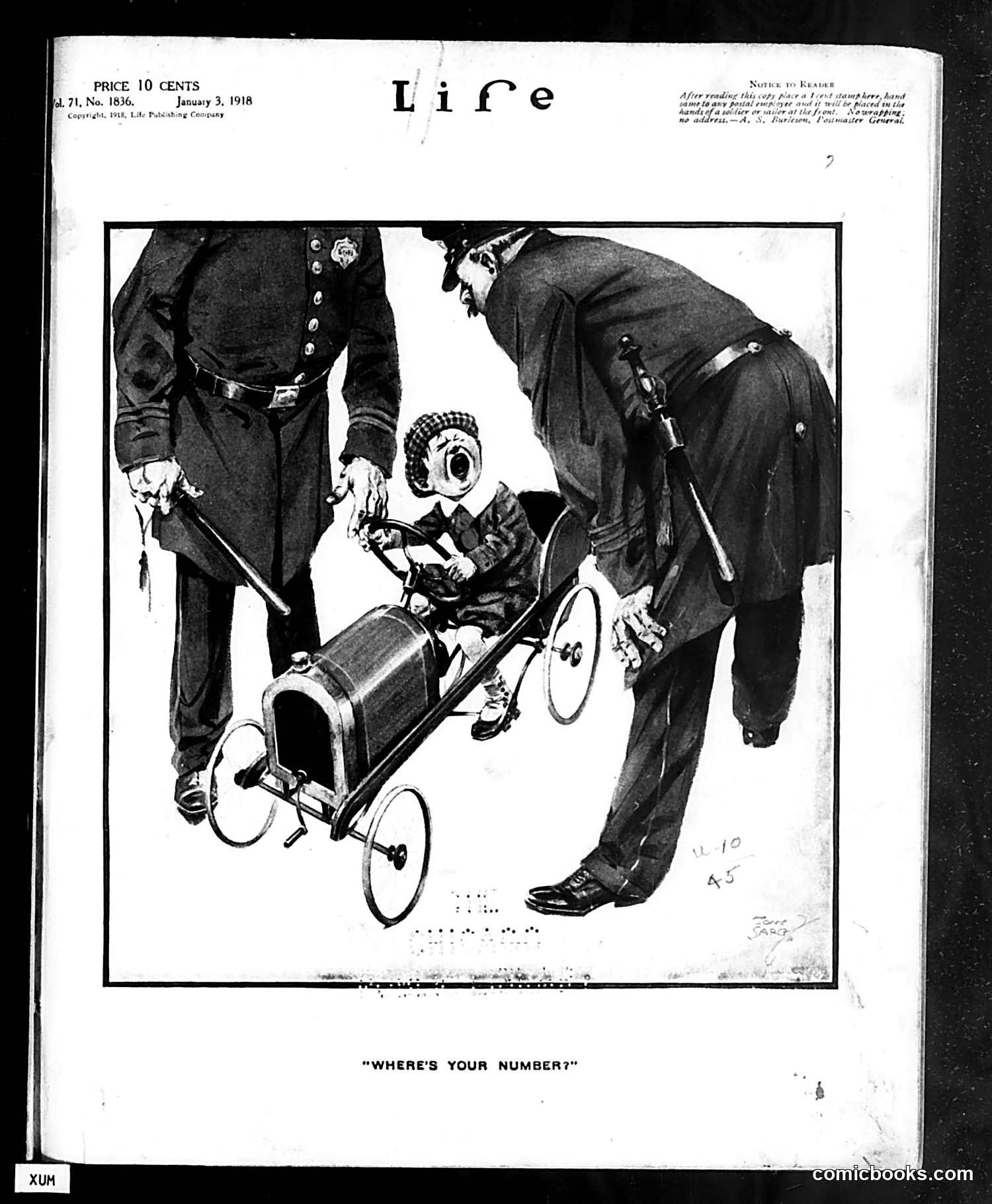 Life — January 3, 1918 — page 1: Life, 1918-01-03