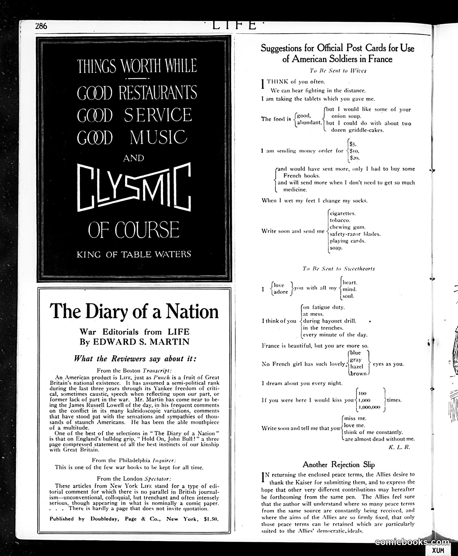 Life — February 21, 1918 — page 6: Life, 1918-02-21
